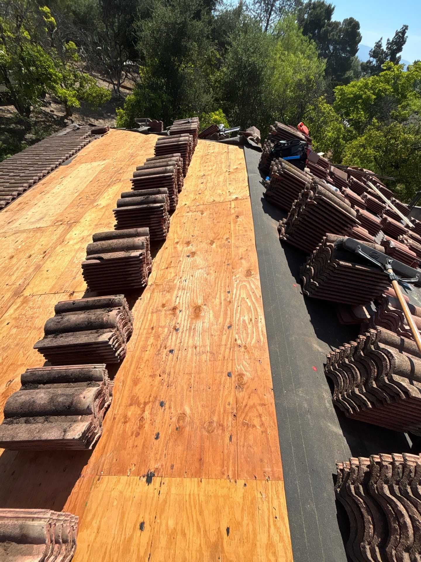 Valley Center Tile Roof Lift & Lay | Custom Metal Bird Stop for Los Arcos Tile by Zenith Roofing Services