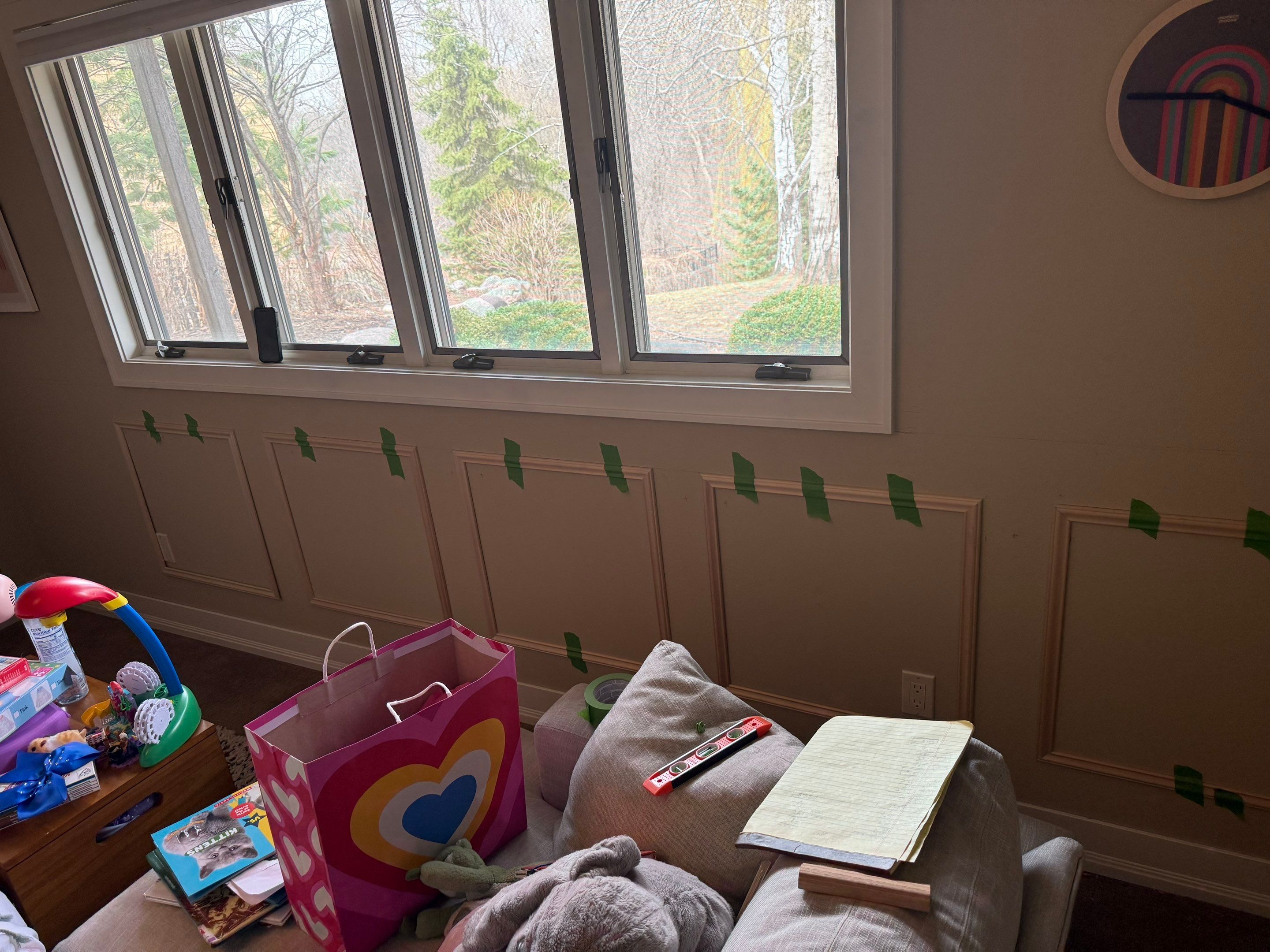 Sioux Falls Interior Painting with Custom Wainscoting and Decorative Wallpaper by Select Painting, Coatings & Garage Cabinets