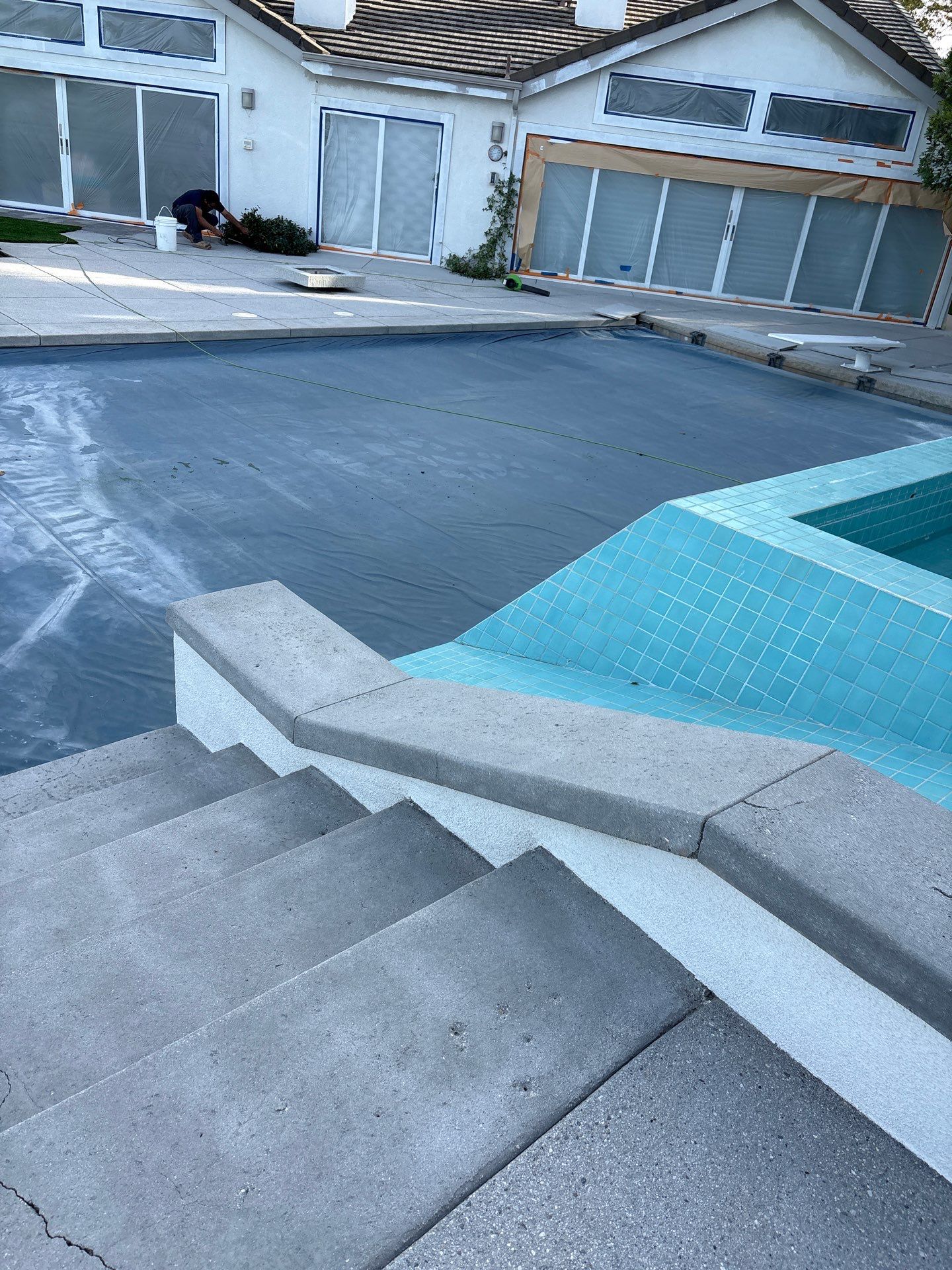 Concrete Cleaning With Sandblasting & Sealing  by La Power Washing Inc 