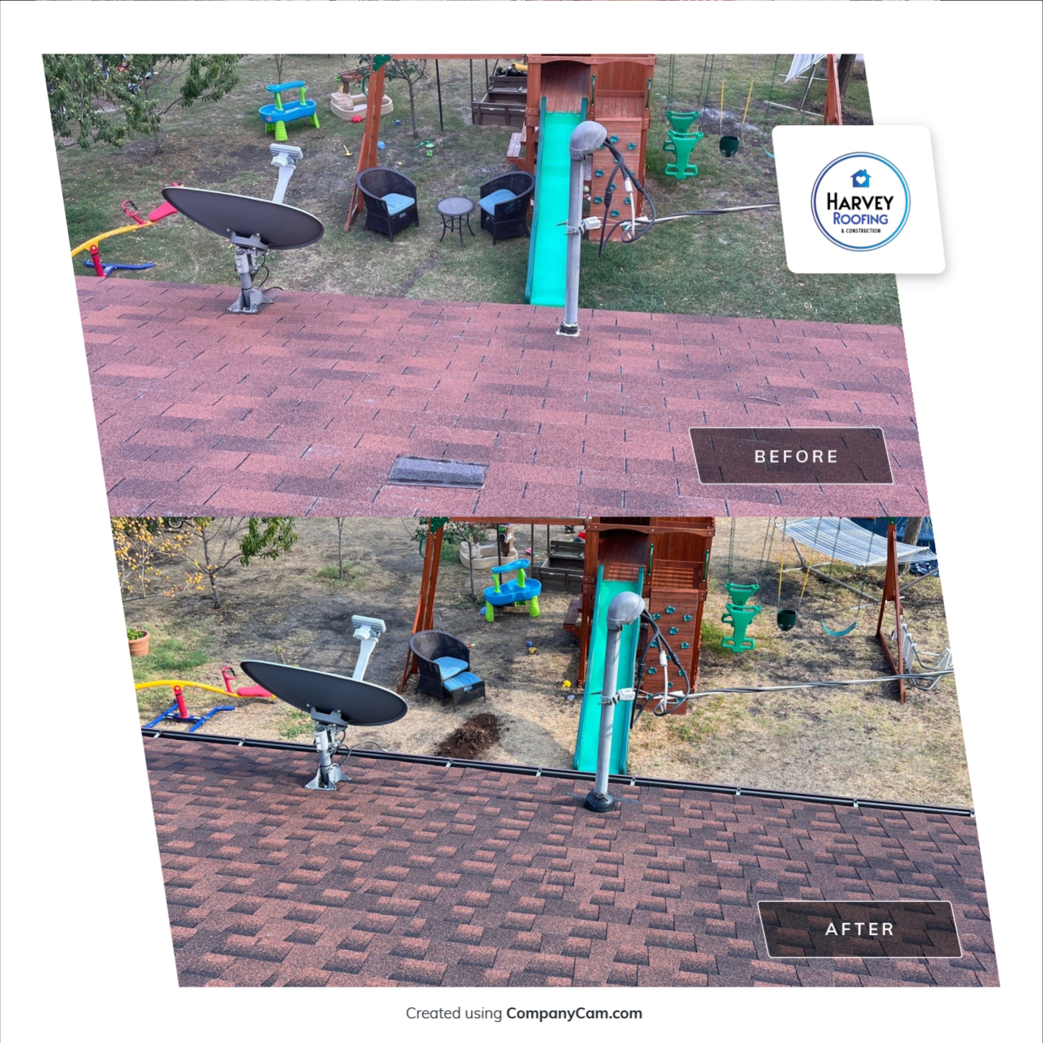 Residential Roofing Installation using Roofing Shingles by Harvey Roofing & Construction