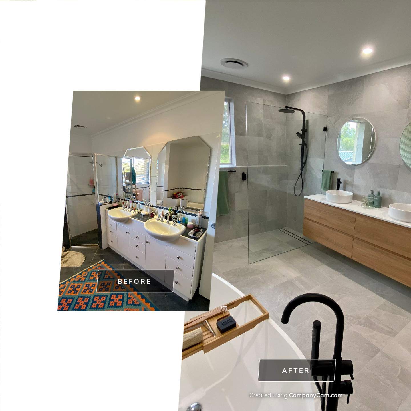 Bathroom Renovation using XROCK 36W White natural 300 x 600 by Re-seal Bathrooms