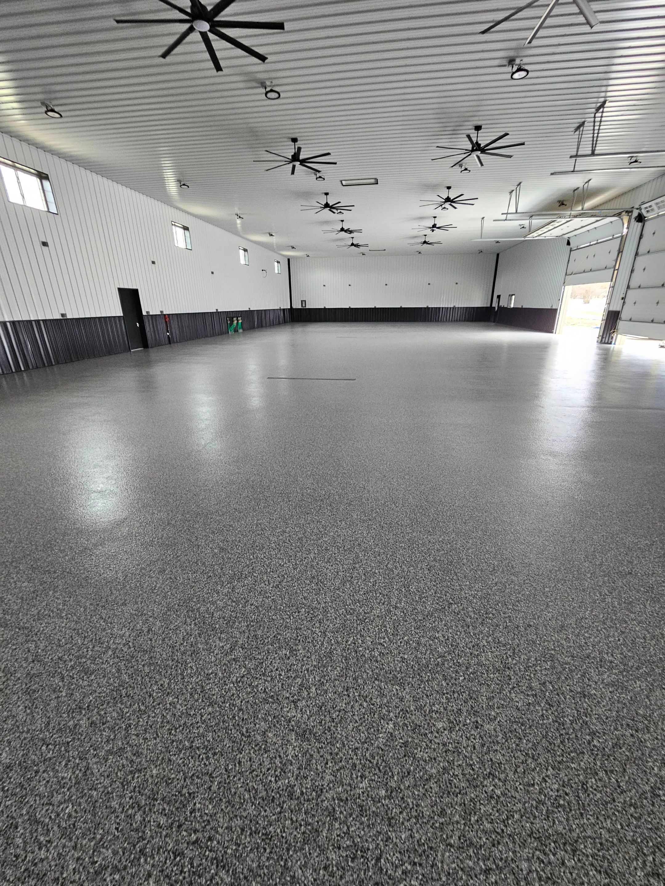 Gravel Pole Barn Concrete Coating by Level 10 Coatings