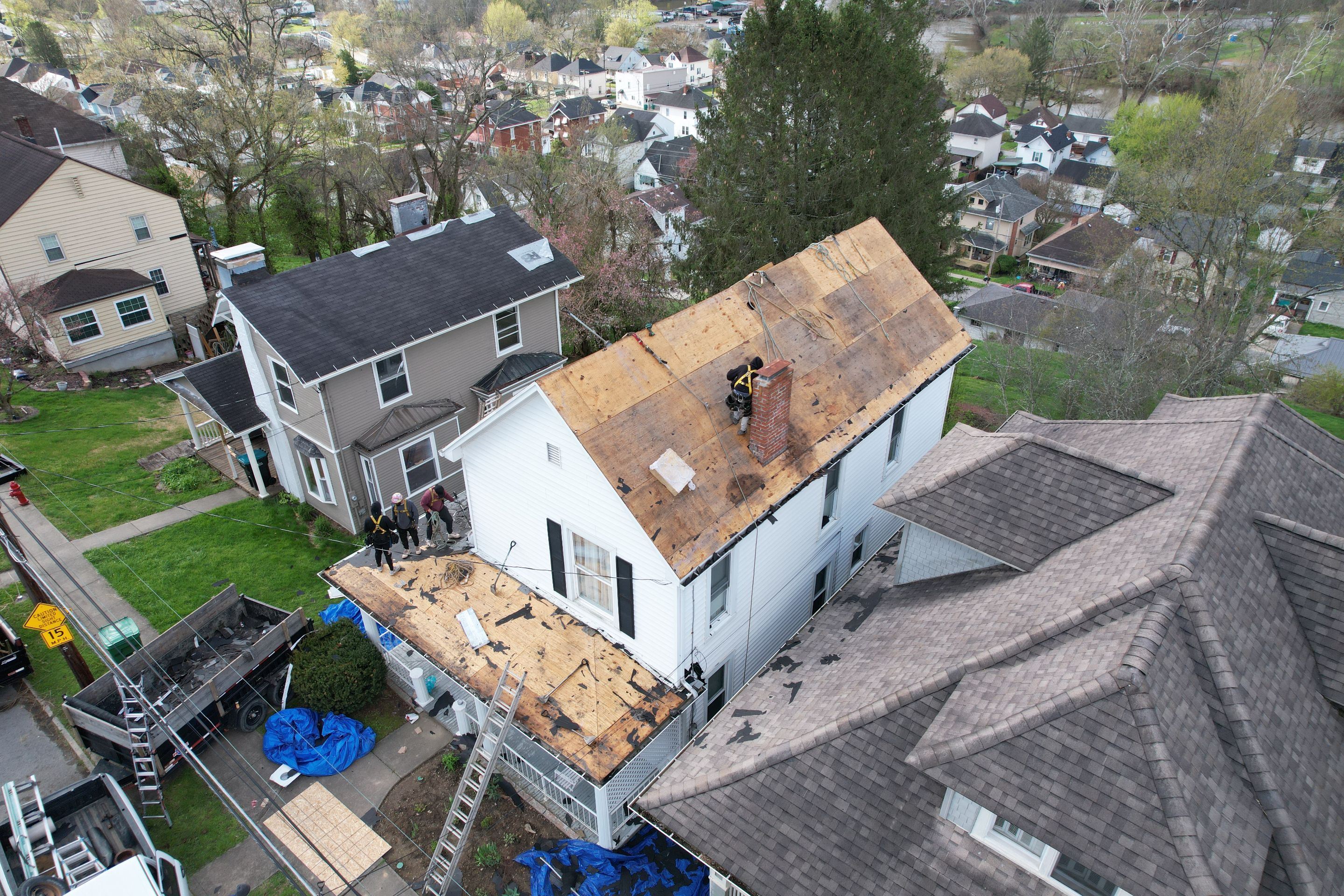 Residential Roofing Installation using GAF Timberline HDZ Charcoal by Rainstoppers Roofing
