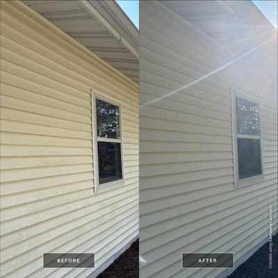 Low pressure siding cleaning by Under Pressure Power Washing 