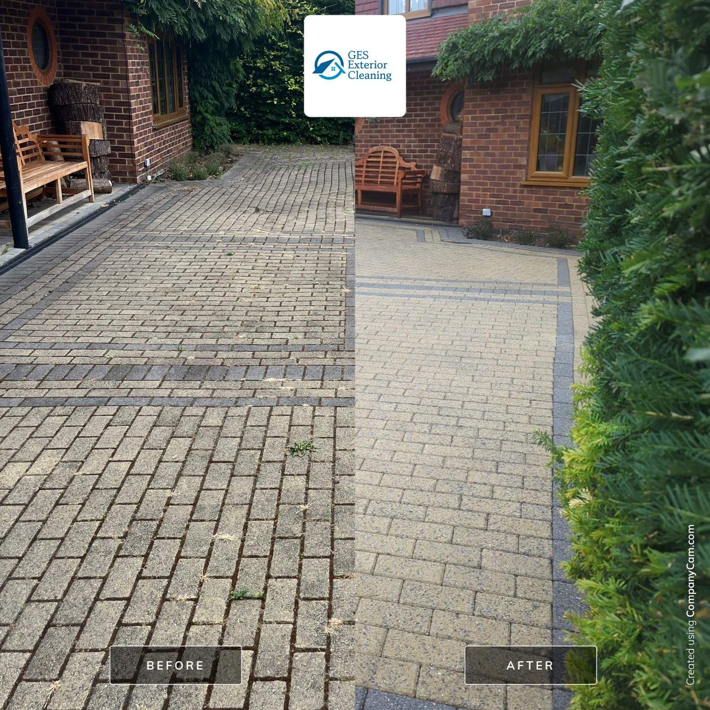 Roof - Driveway - Patio Clean using Mosmatic FSC and Biocide by Ges Exterior Cleaning ltd