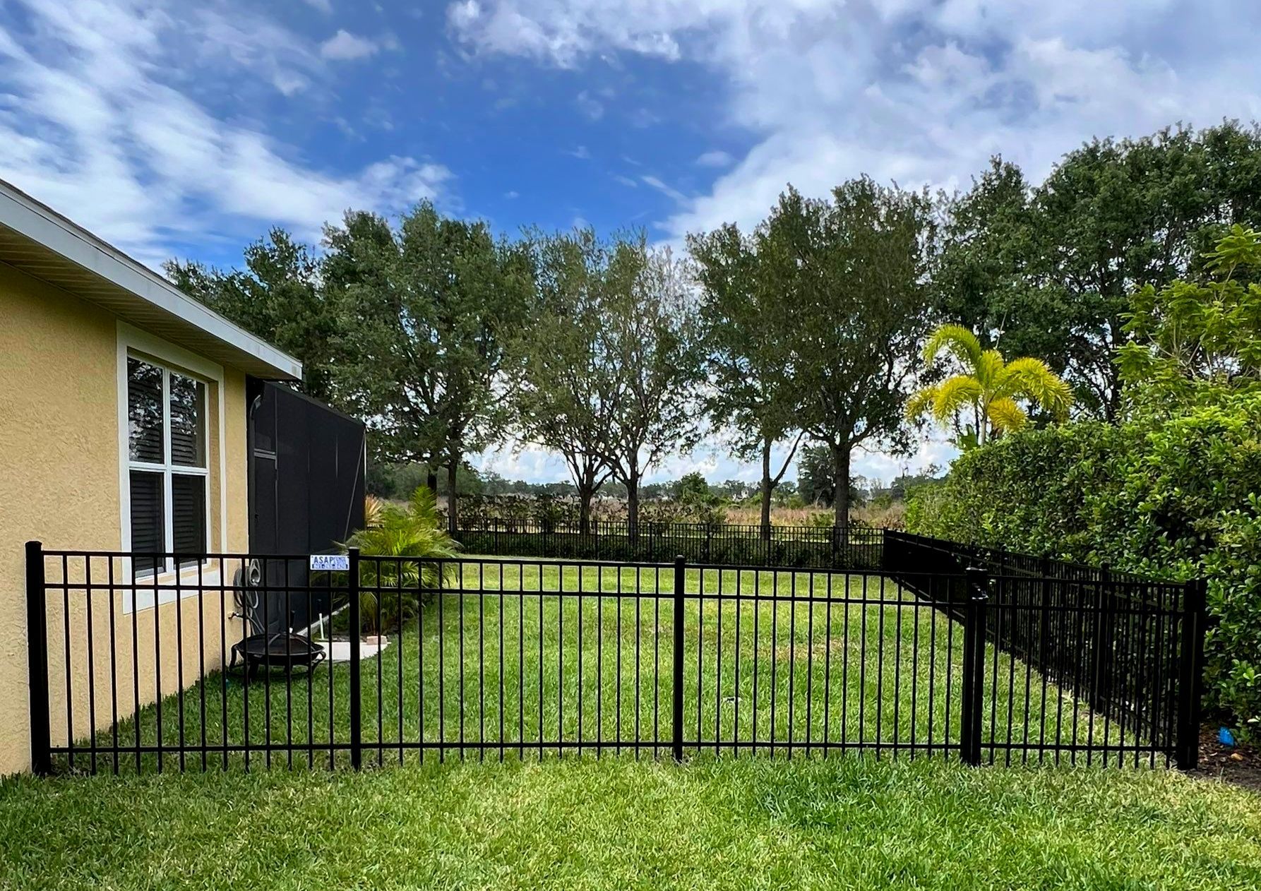 Aluminum Fence Installation using Black 3 Rail Aluminum Fence by Asap fence and gates, LLC