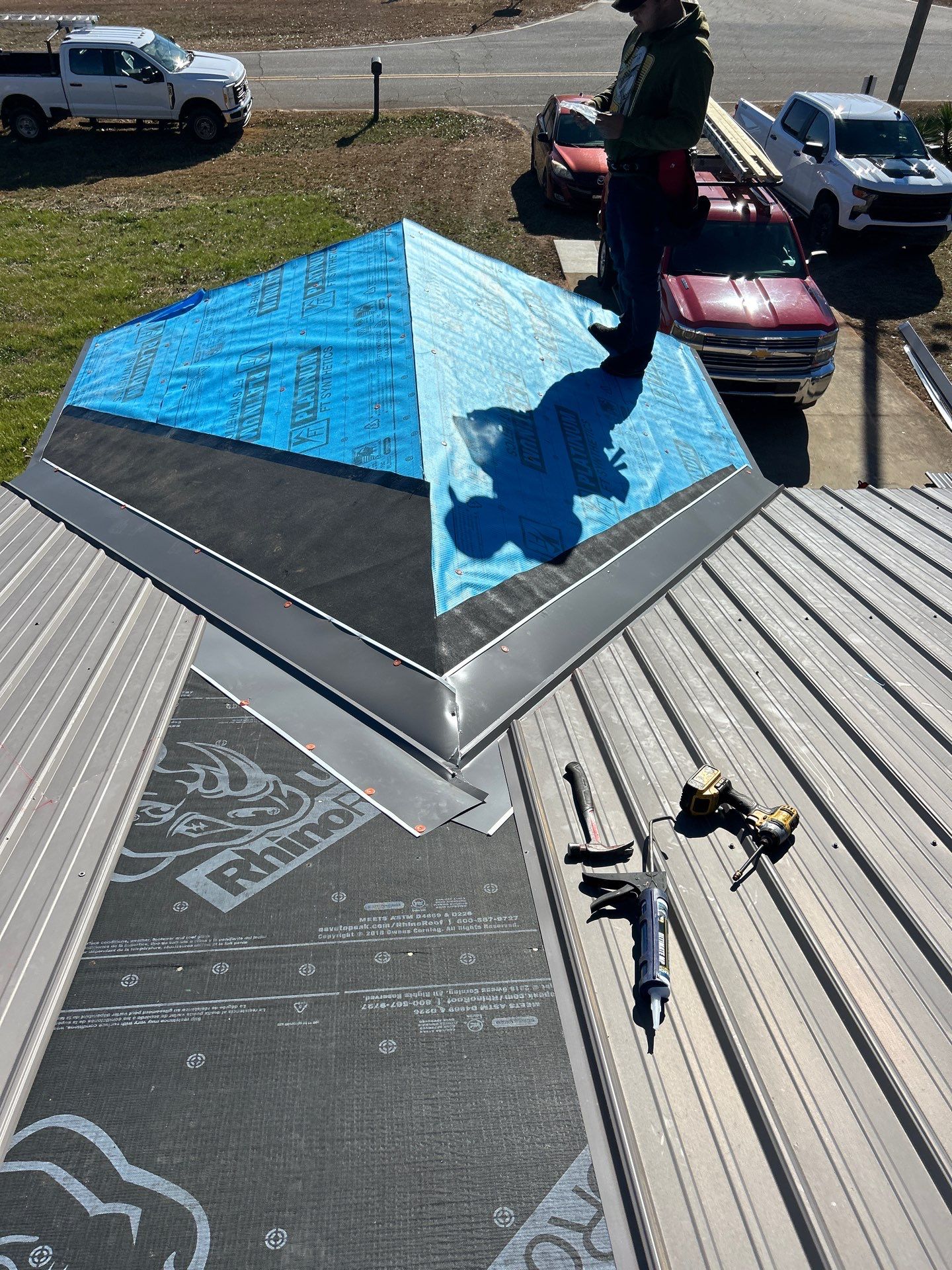 Residential Roofing Repair using Metal Charcoal Tuff Rib by Roofsters