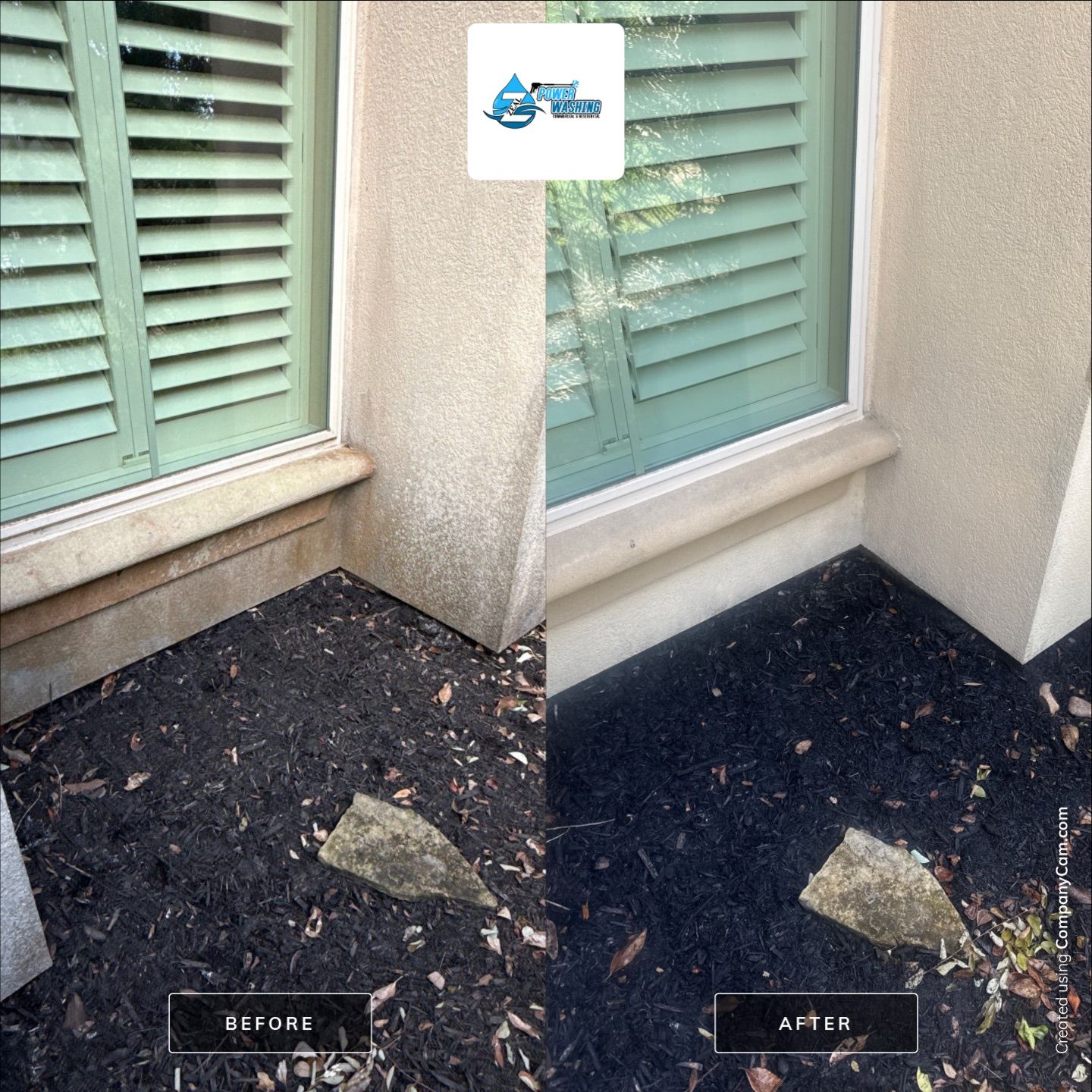 Stucco House Wash and Concrete Driveway Cleaning in Friendswood by Zeal Power Washing
