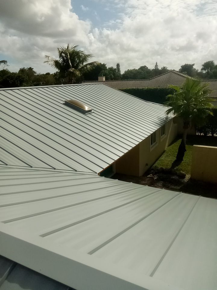 Residential Roofing Installation using 1" Nail strip metal roof by BLUES BROTHERS ROOFING