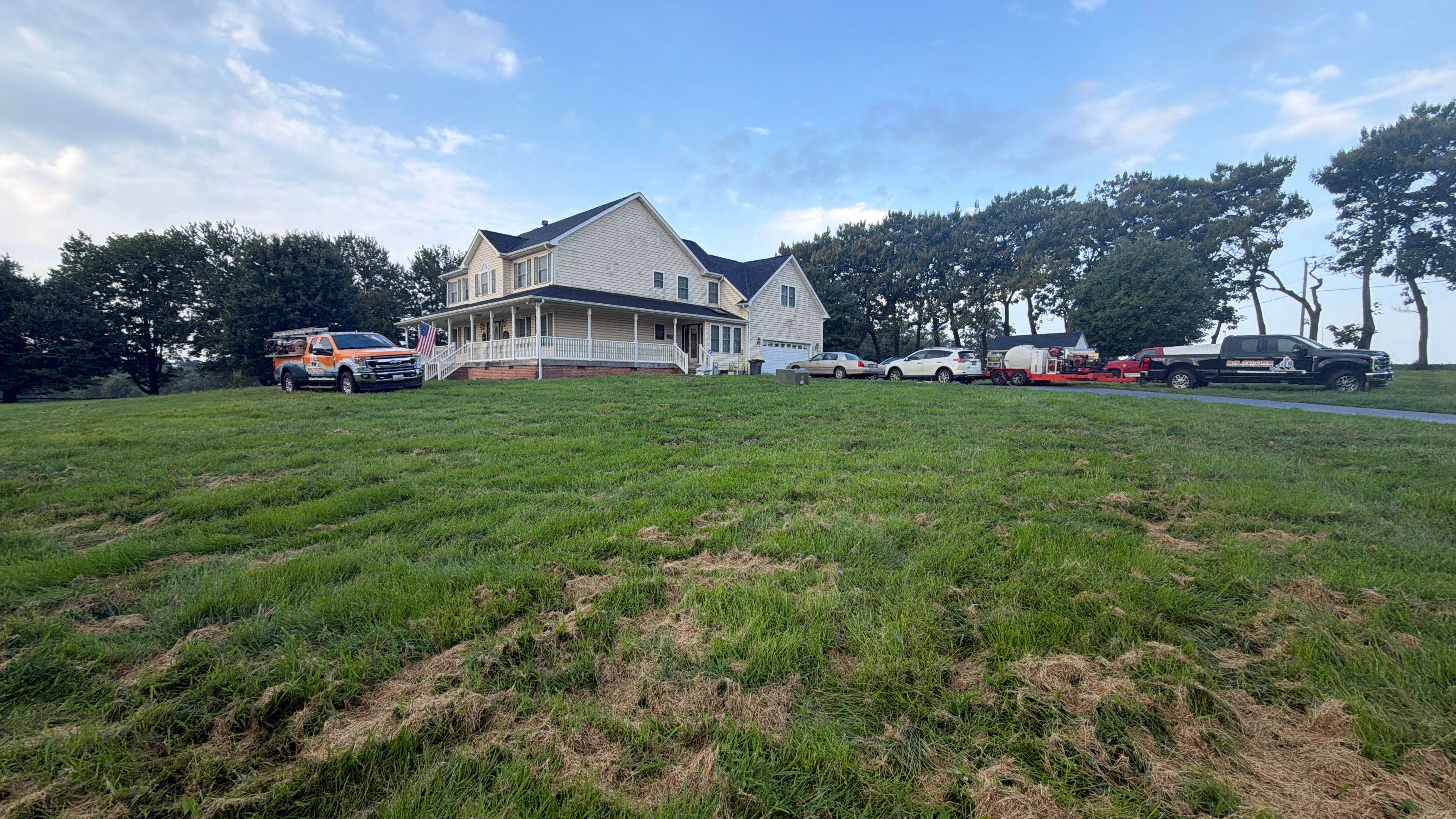 Vinyl Siding House Washing and Wood Deck Restoration in Carroll County by Baltimore Pressure Washers Inc.