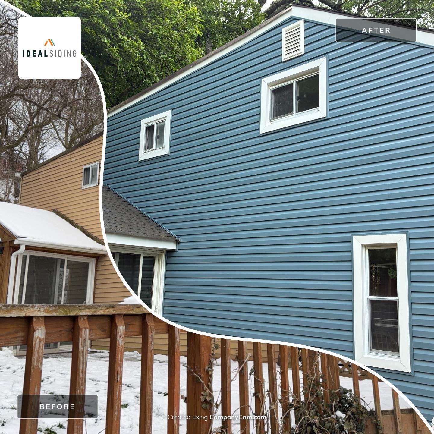 From old vinyl to Beautiful Vinyl by Ideal Siding Pittsburgh