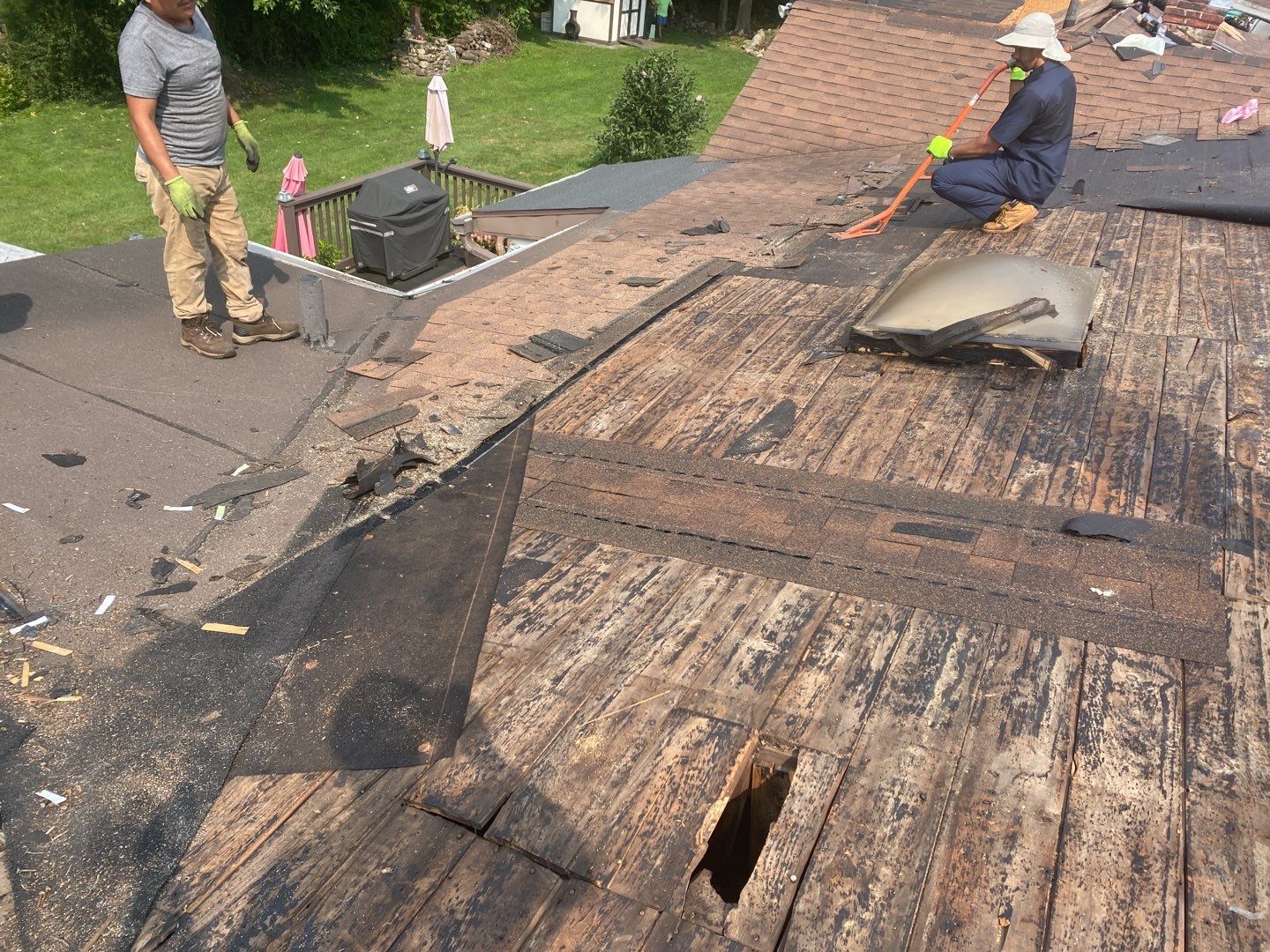 Residential Roofing Installation using Owens Corning Duration Brownwood by A Plus Exterior