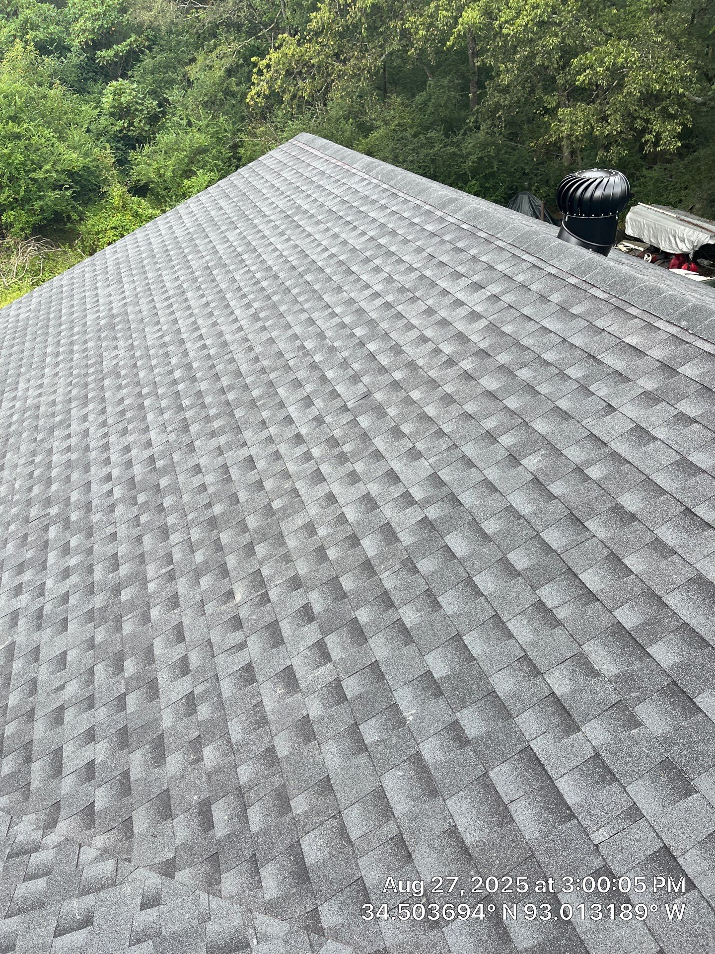 GAF Timberline HDZ Roof Replacement on Brick Home in Hot Springs by Temple Roofing and Exteriors
