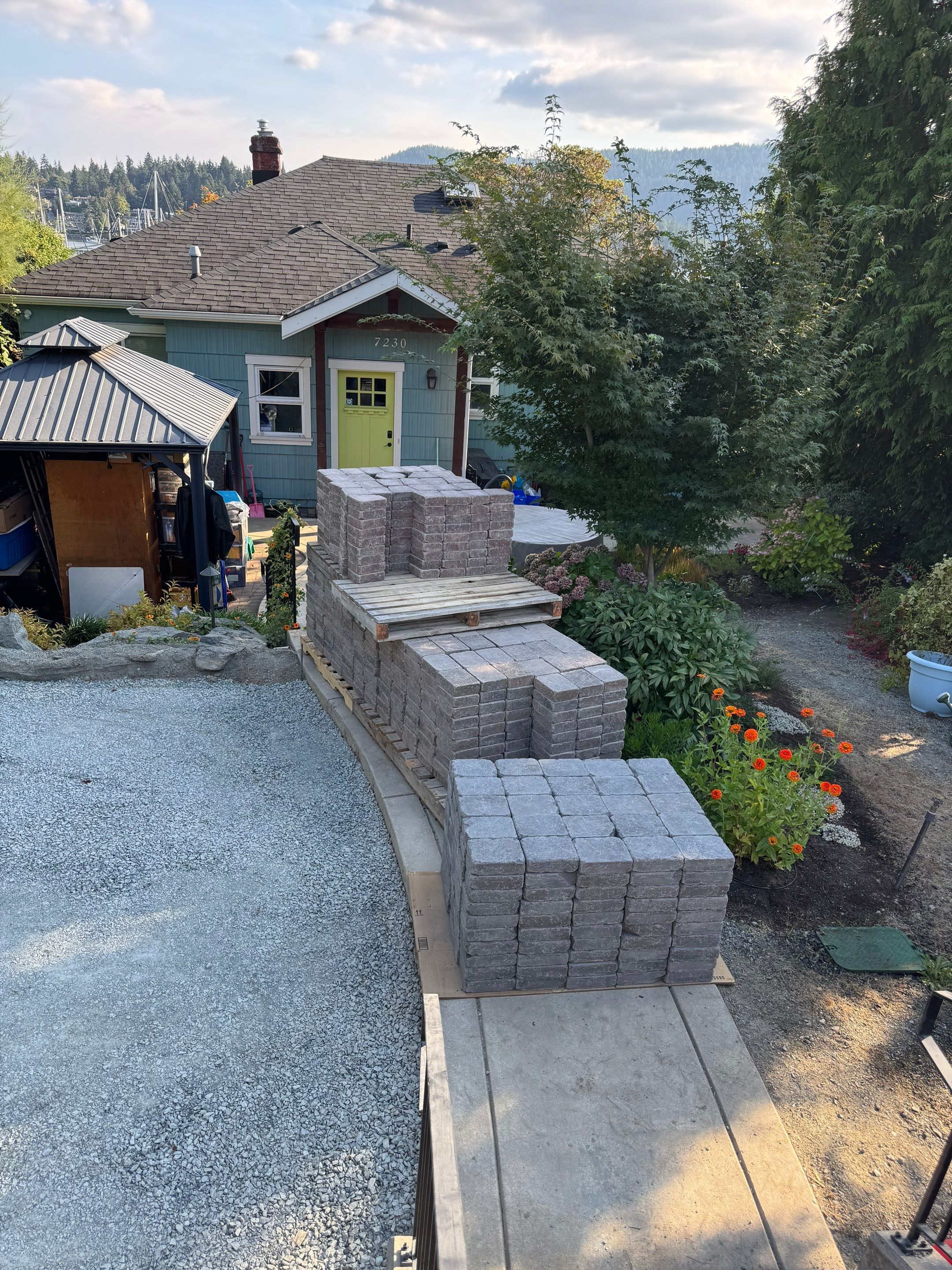 Backyard Transformation — Custom Shed, Paver Patio & Retaining Wall by Habanero Garden and Exterior Care