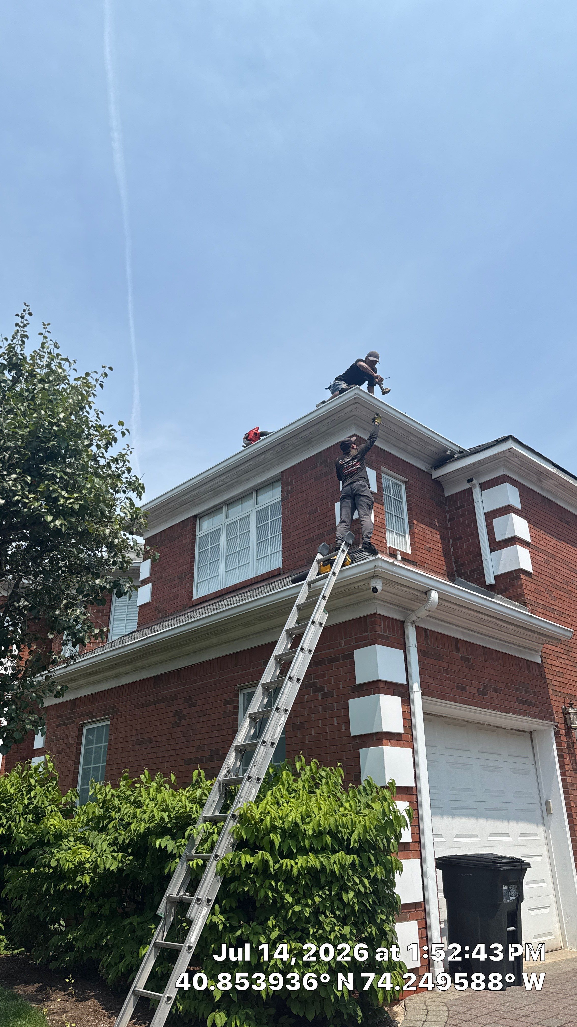 Soffit and Fascia Board Repair, Seamless Gutter Install Project in North Caldwell, New Jersey by NJ Home Maintenance Services