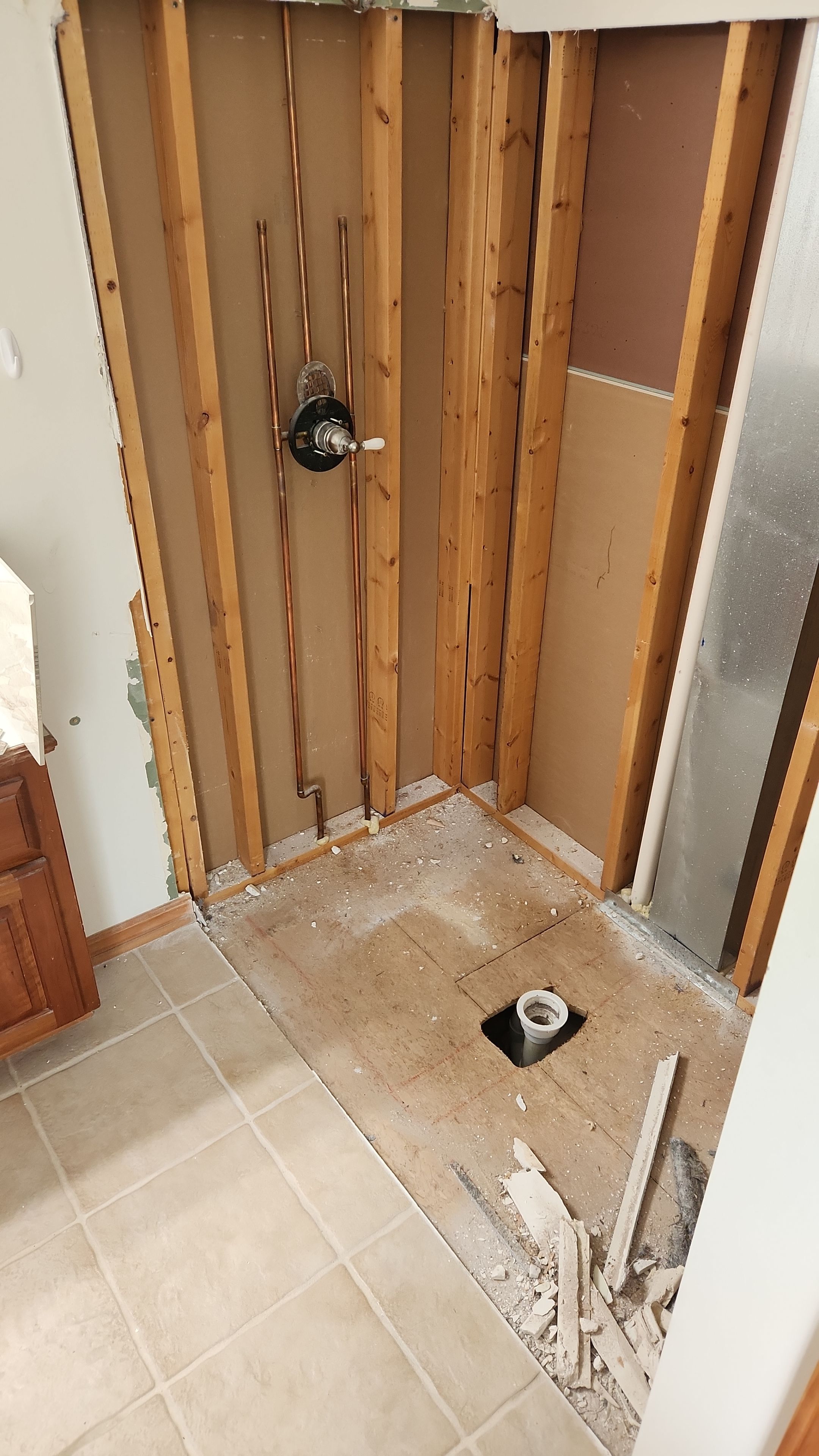 Customer did the demo, we put it back together! by The Shower Company