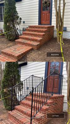 Traditional Iron Entry Railings – Gaithersburg, MD