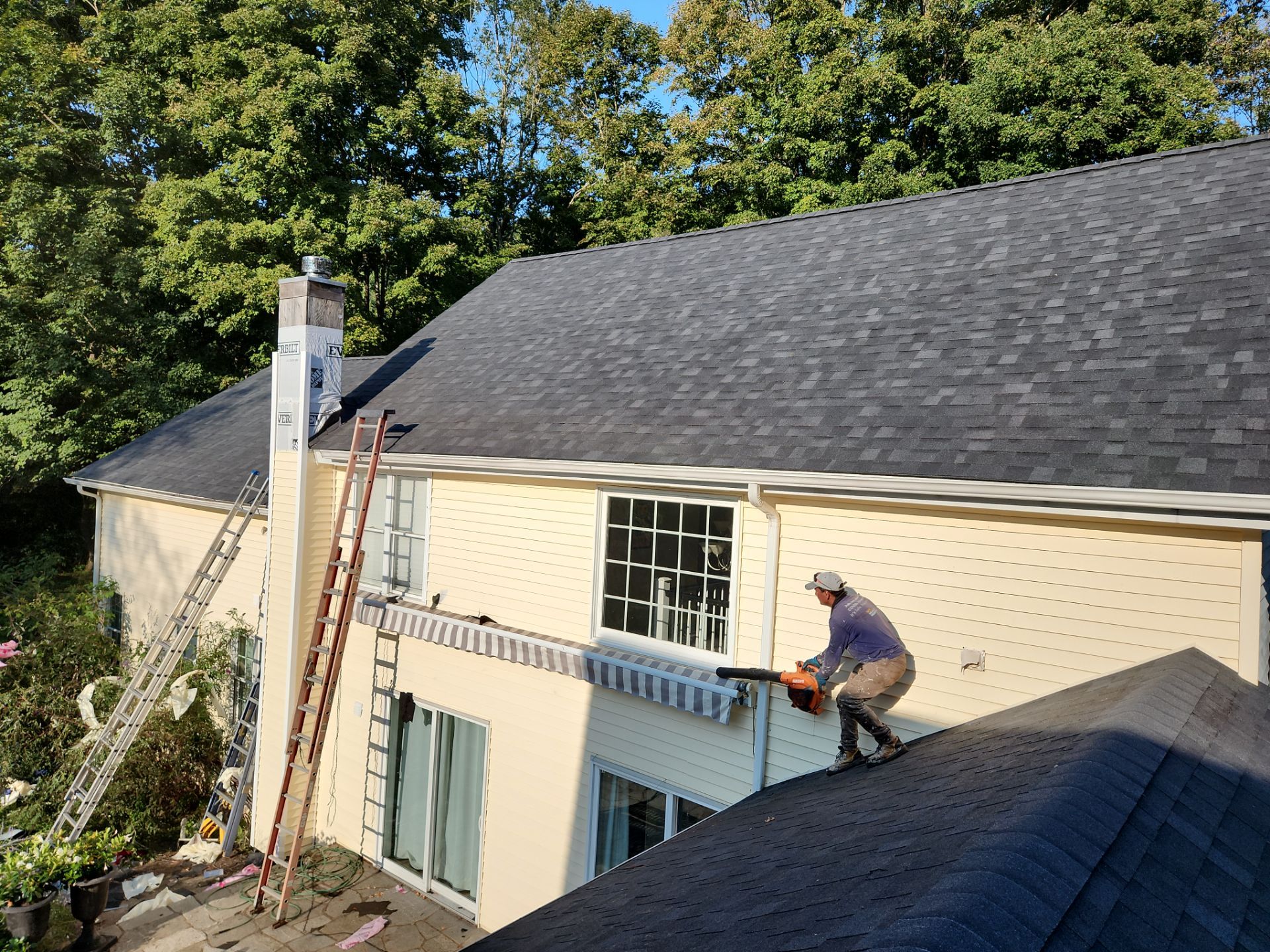 Residential Roofing Installation using Owens Corning TruDefinition Duration AR - Onyx Black by A Plus Exterior