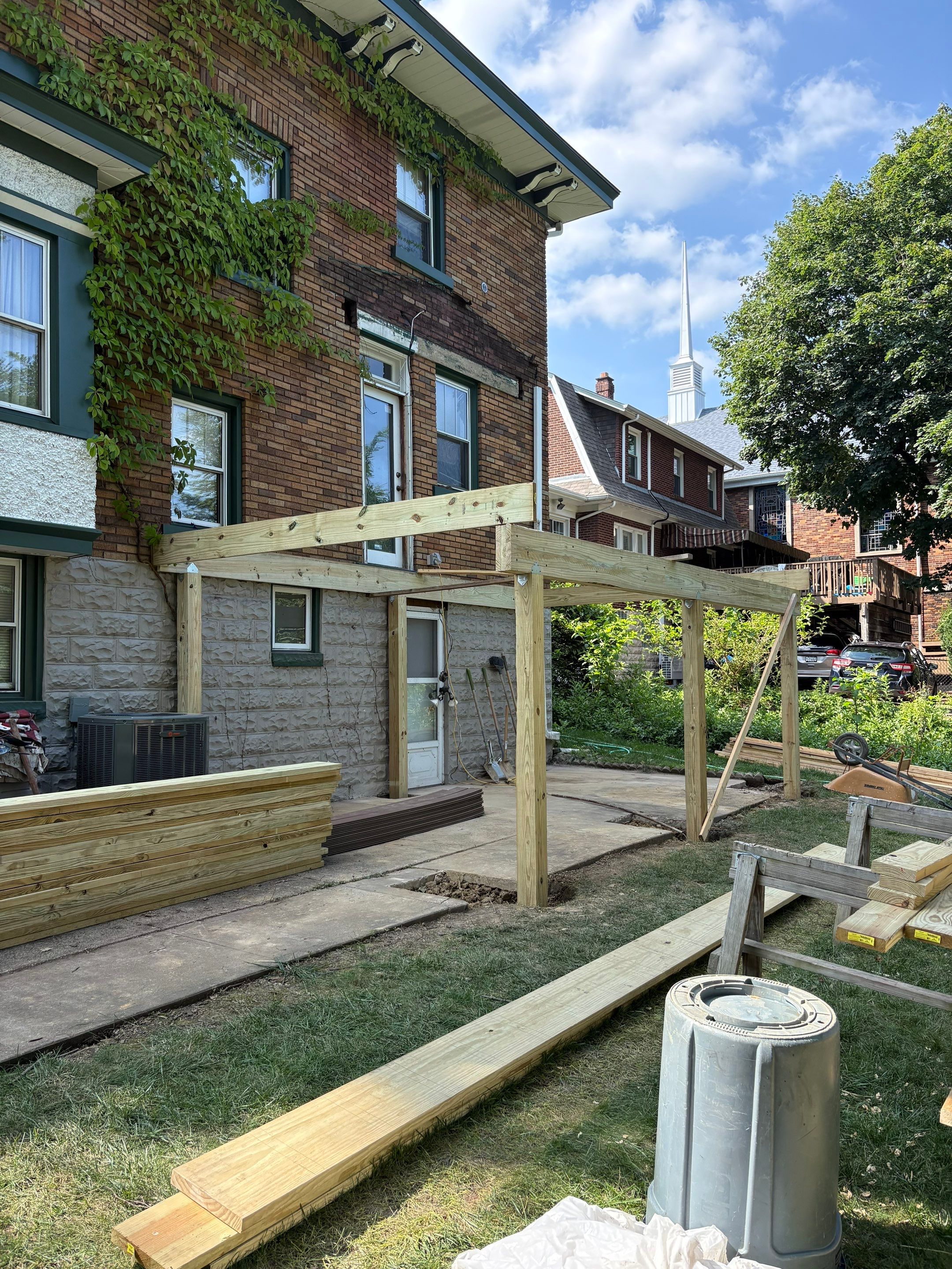 Deck and Roof build  by Cousins Roofing Siding & Decks