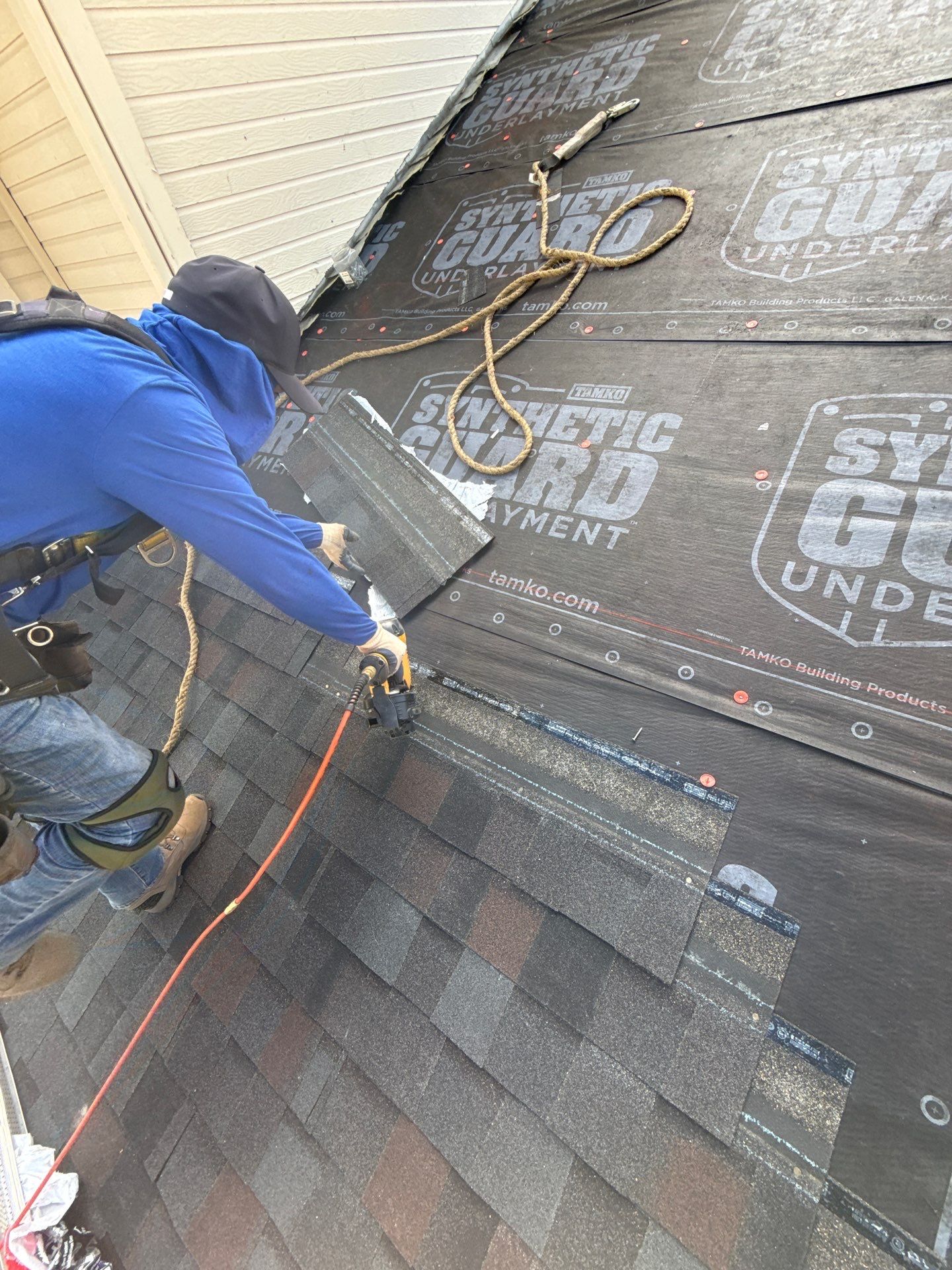 New Roof using Tamko - Stormfighter Flex - Black Walnut by RTP Roofing Company