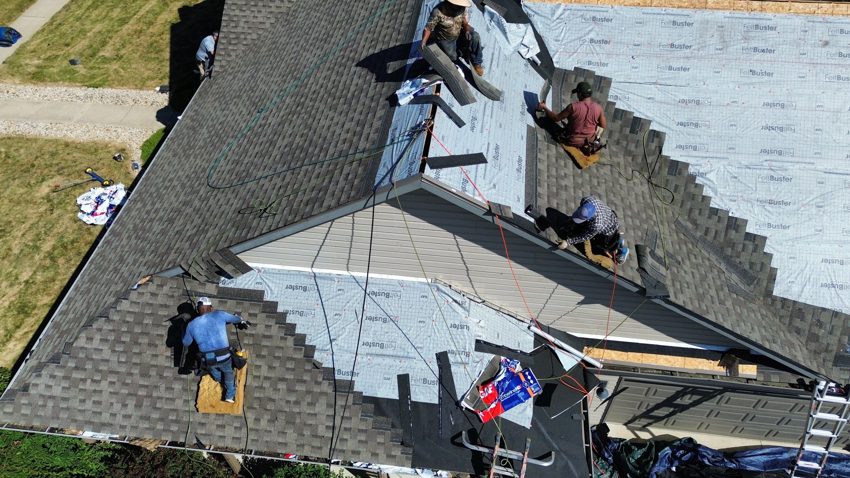 Residential Roofing Installation using Timberline HDZ Shingles - Weathered Wood by RoofX 