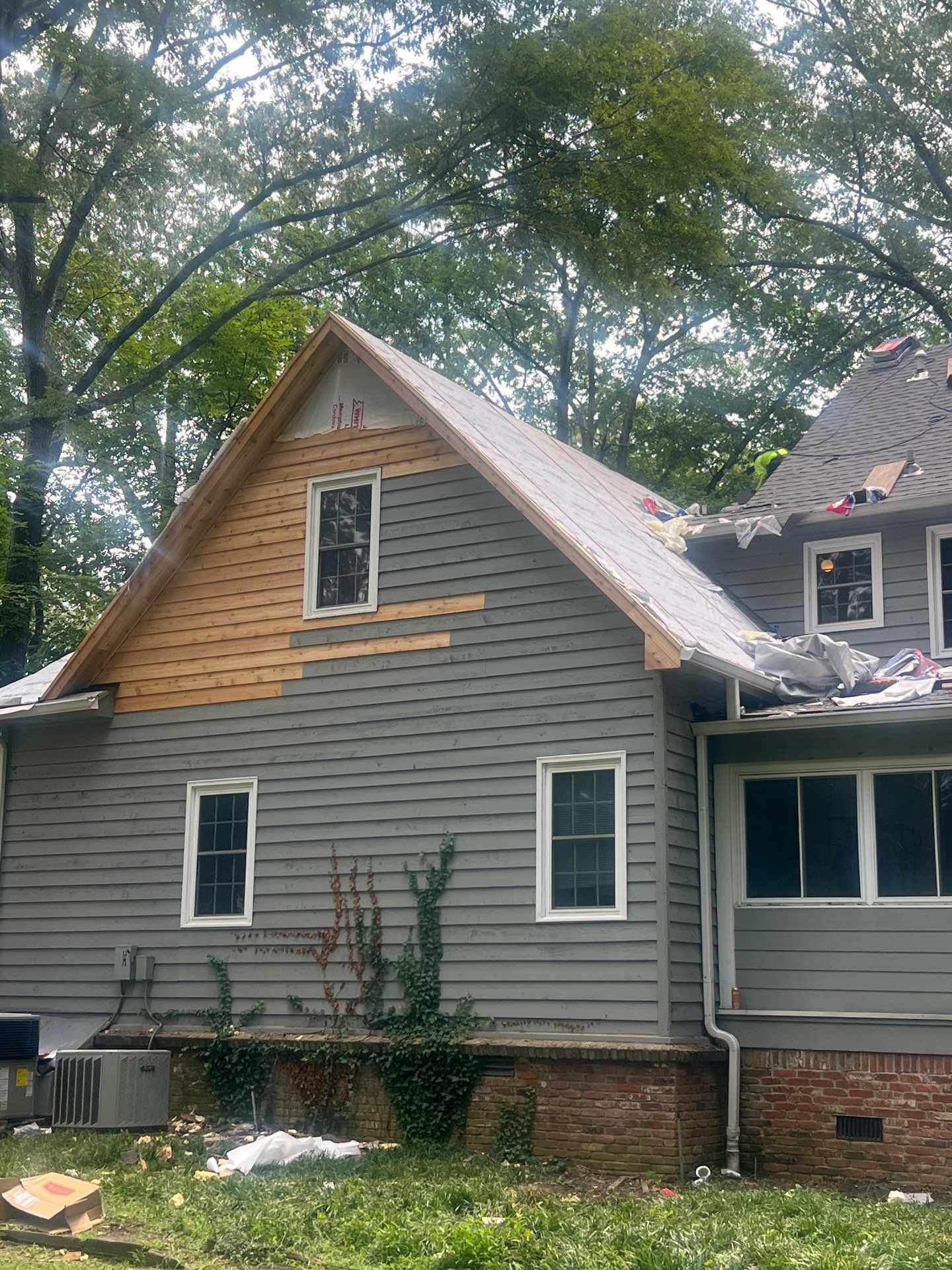 Collierville Roof Replacement Following Major Tree Impact Damage with interior repairs by Revival Roofing Services