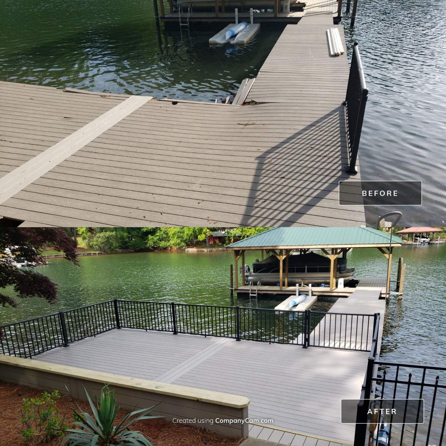 Dock Disaster Averted! Check Out This Incredible Transformation! š by A Step Above Handy LLC