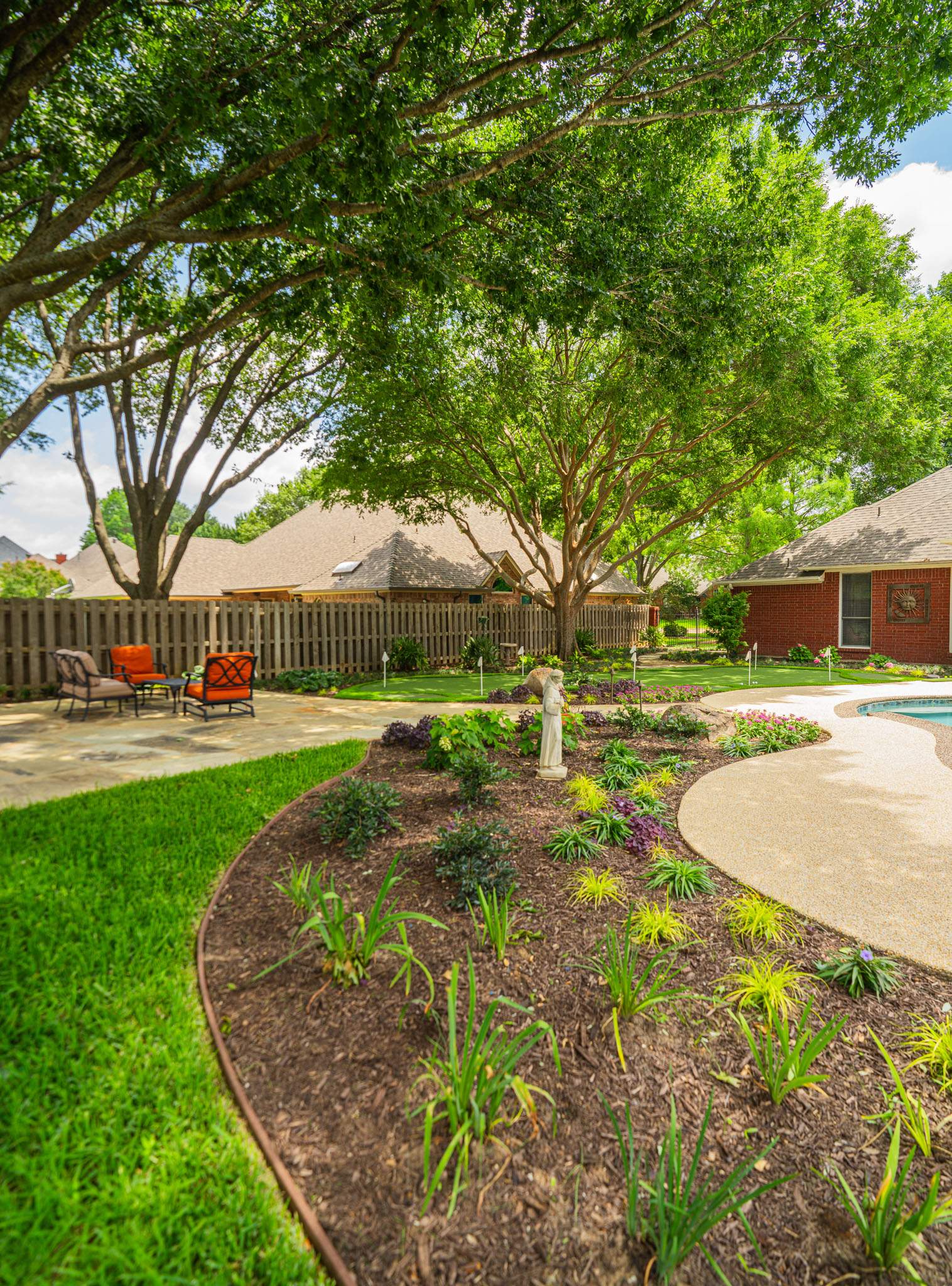 Disjointed to Defined Landscaping by Complete Exterior Solutions