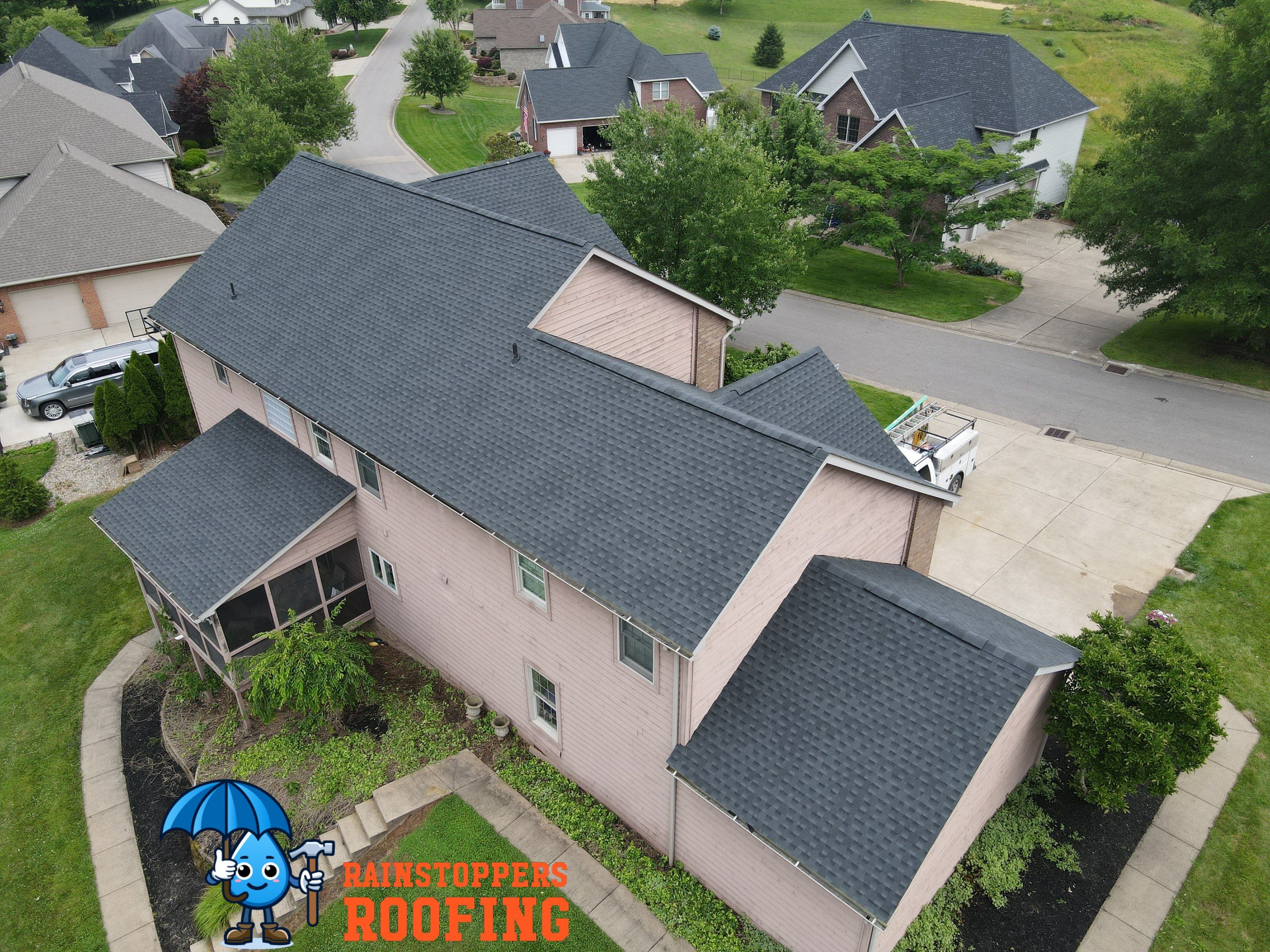 Residential Roofing Installation using GAF Timberline HDZ by Rainstoppers Roofing
