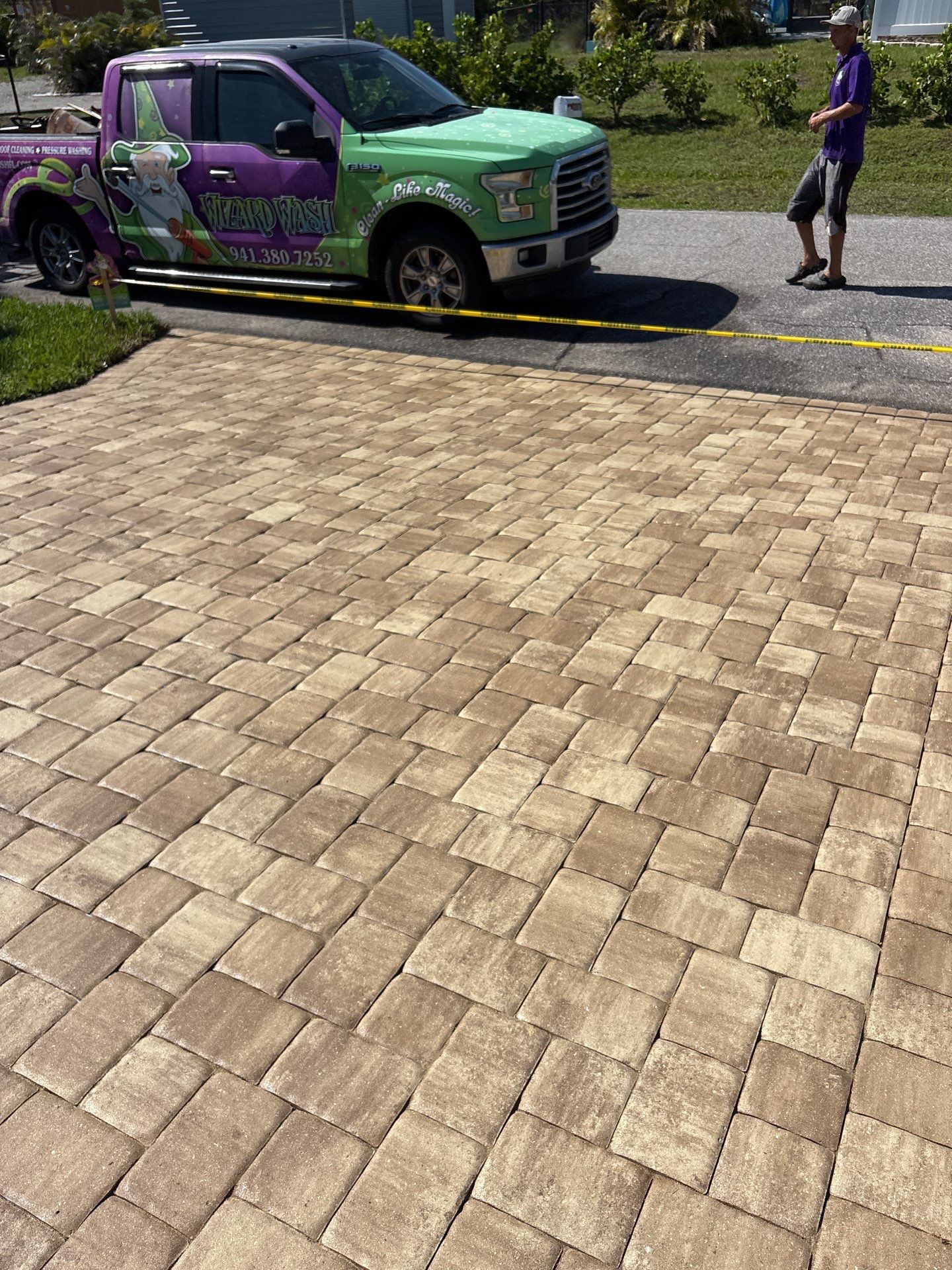 Glossy, 2 Coats Dense Paver  by Wizard Wash