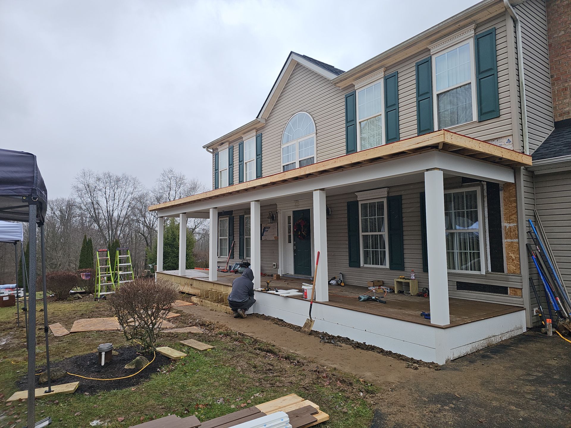 Porch by Cousins Roofing Siding & Decks