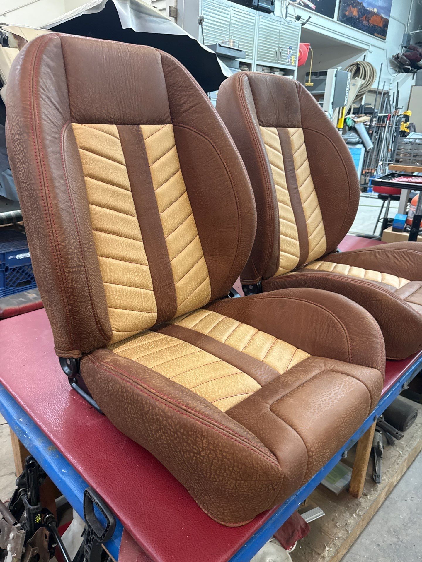 1963 Nova SS Custom Leather Interior  by Rocky Mountain Upholstery Co