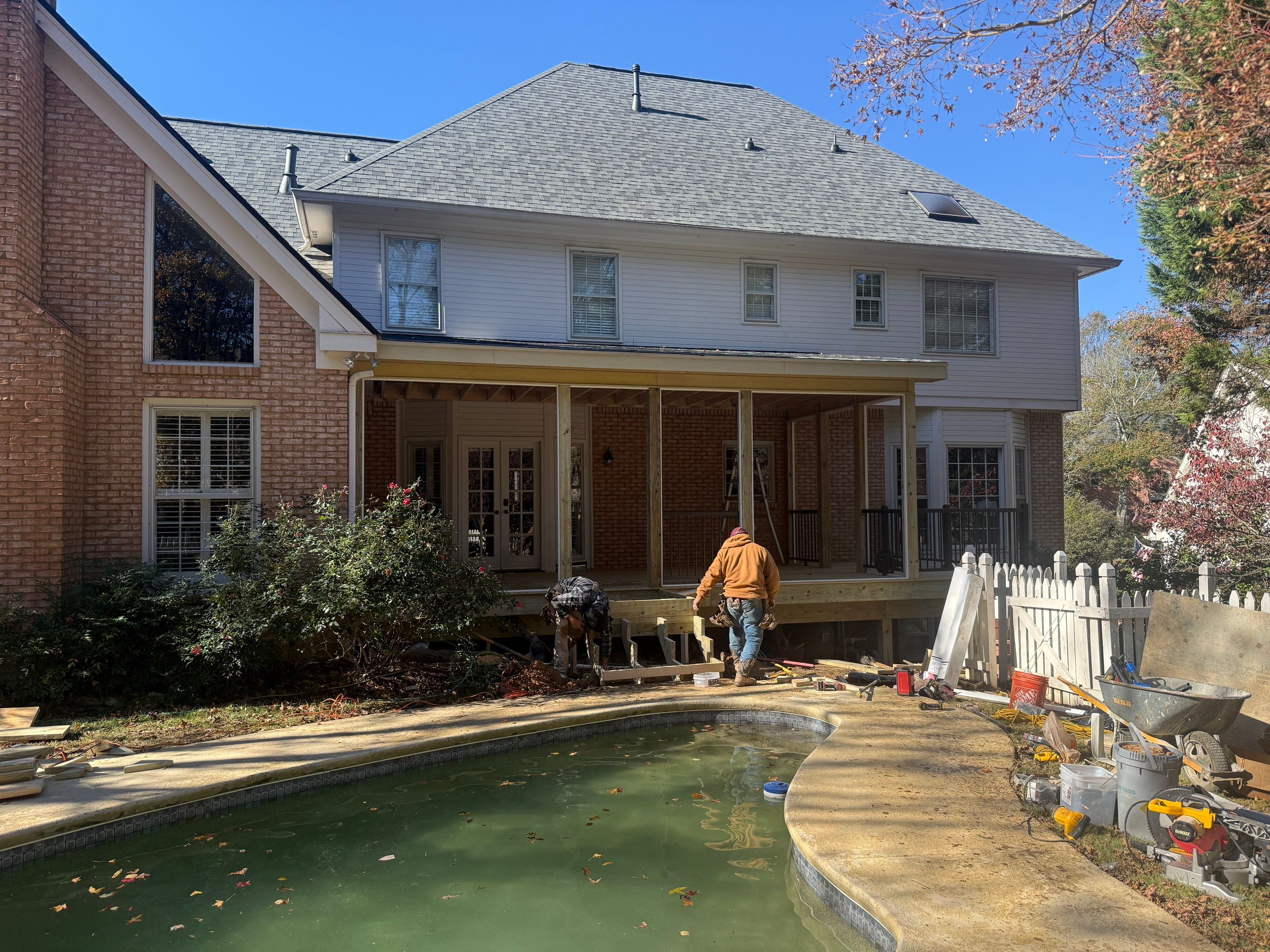 Custom Screened-In Porch and Multi-Level Deck Addition in Atlanta by Swift Home Renovations
