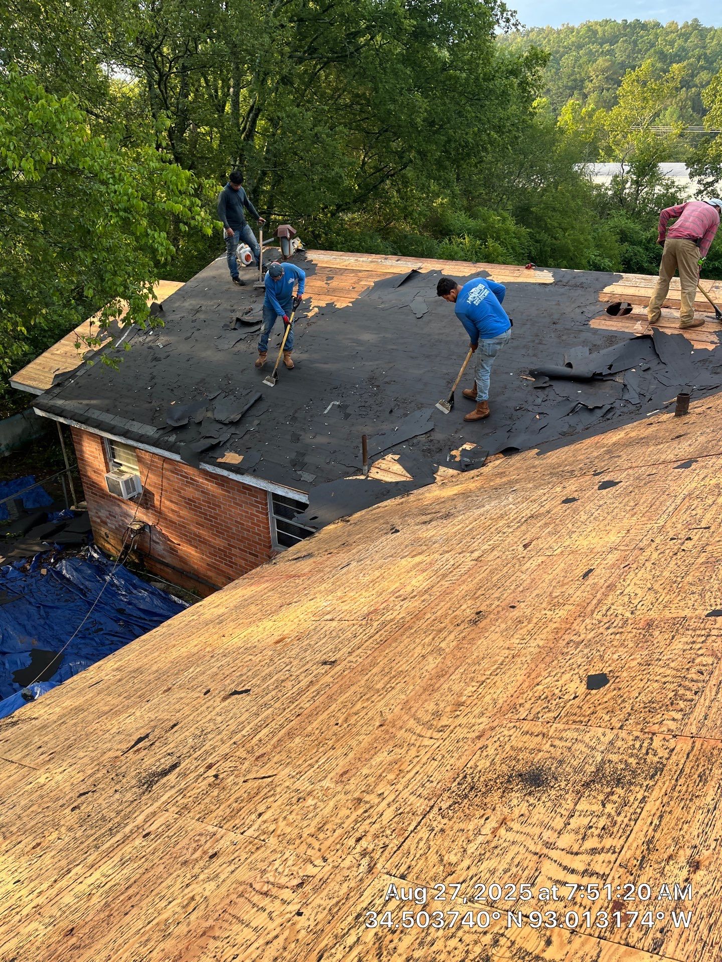 GAF Timberline HDZ Roof Replacement on Brick Home in Hot Springs by Temple Roofing and Exteriors
