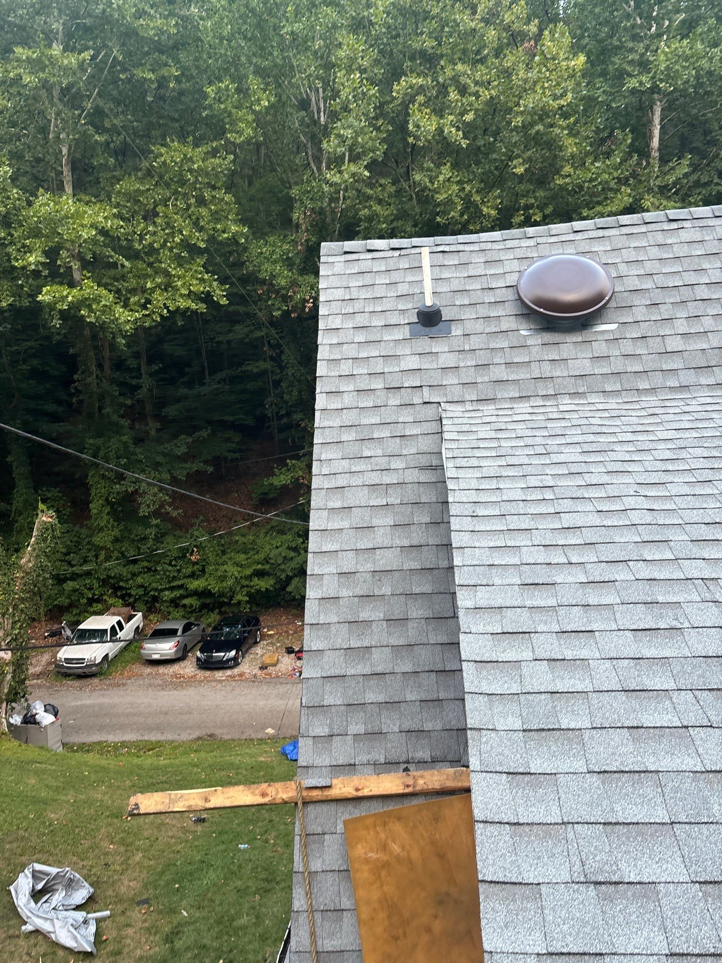 Residential Roofing Installation using GAF Timberline HDZ Fox Hollow Grey by Rainstoppers Roofing