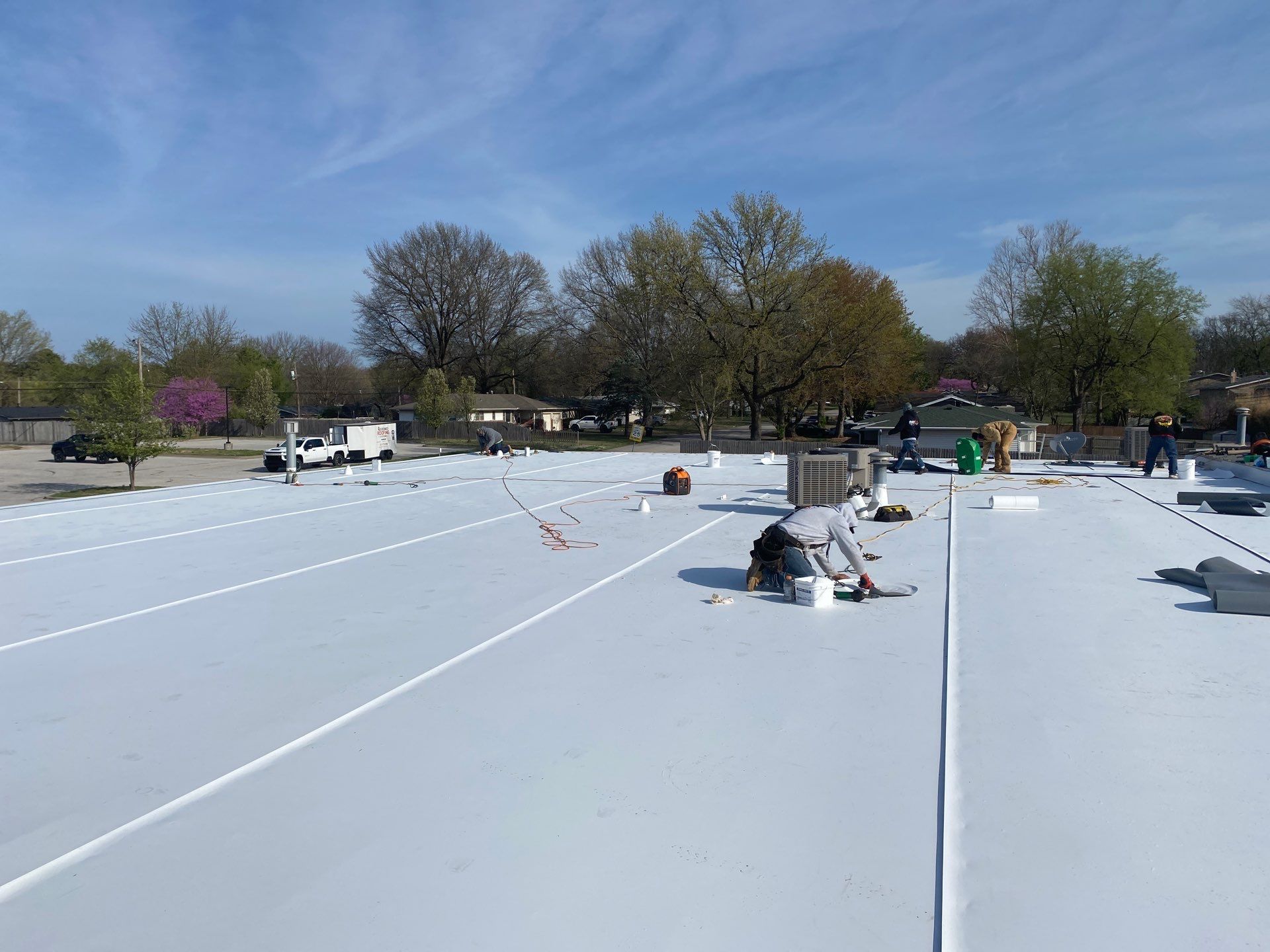 Animal Hospital Springfield MO New 60mil GAF TPO Install by Redeemed Roofing Systems