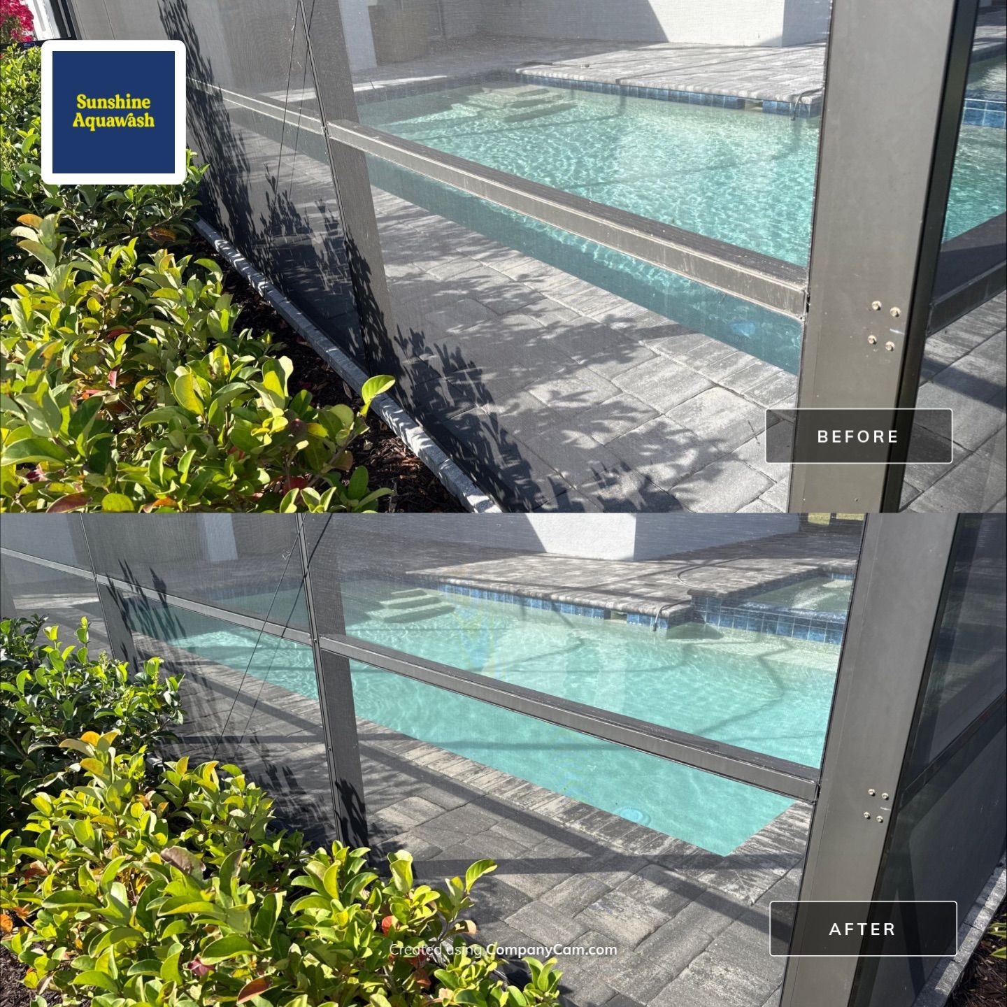 Pool Cage Screen Enclosure Cleaning in Canoe Creek – Parrish, FL by Sunshine AquaWash