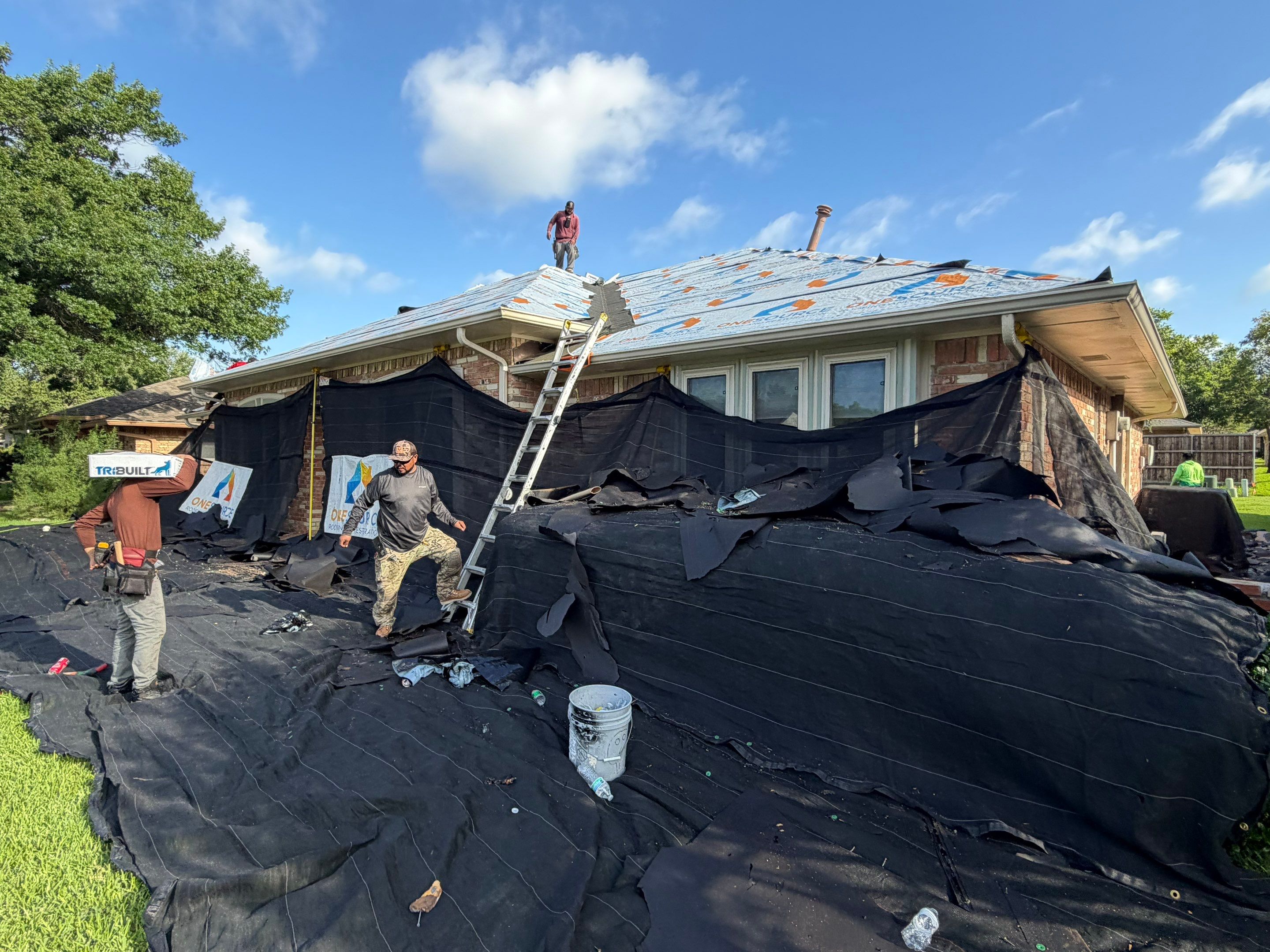 Residential Roofing Installation using Malarkey Highlander Natural Wood by OneSource Roofing and Restoration