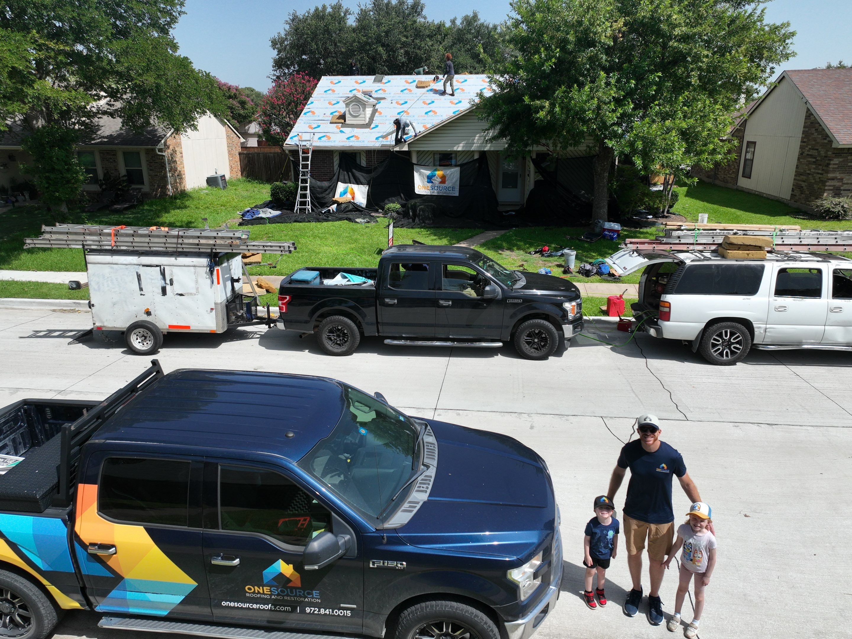 Residential Roofing Installation using Malarkey Highlander Weathered Wood Plus by OneSource Roofing and Restoration