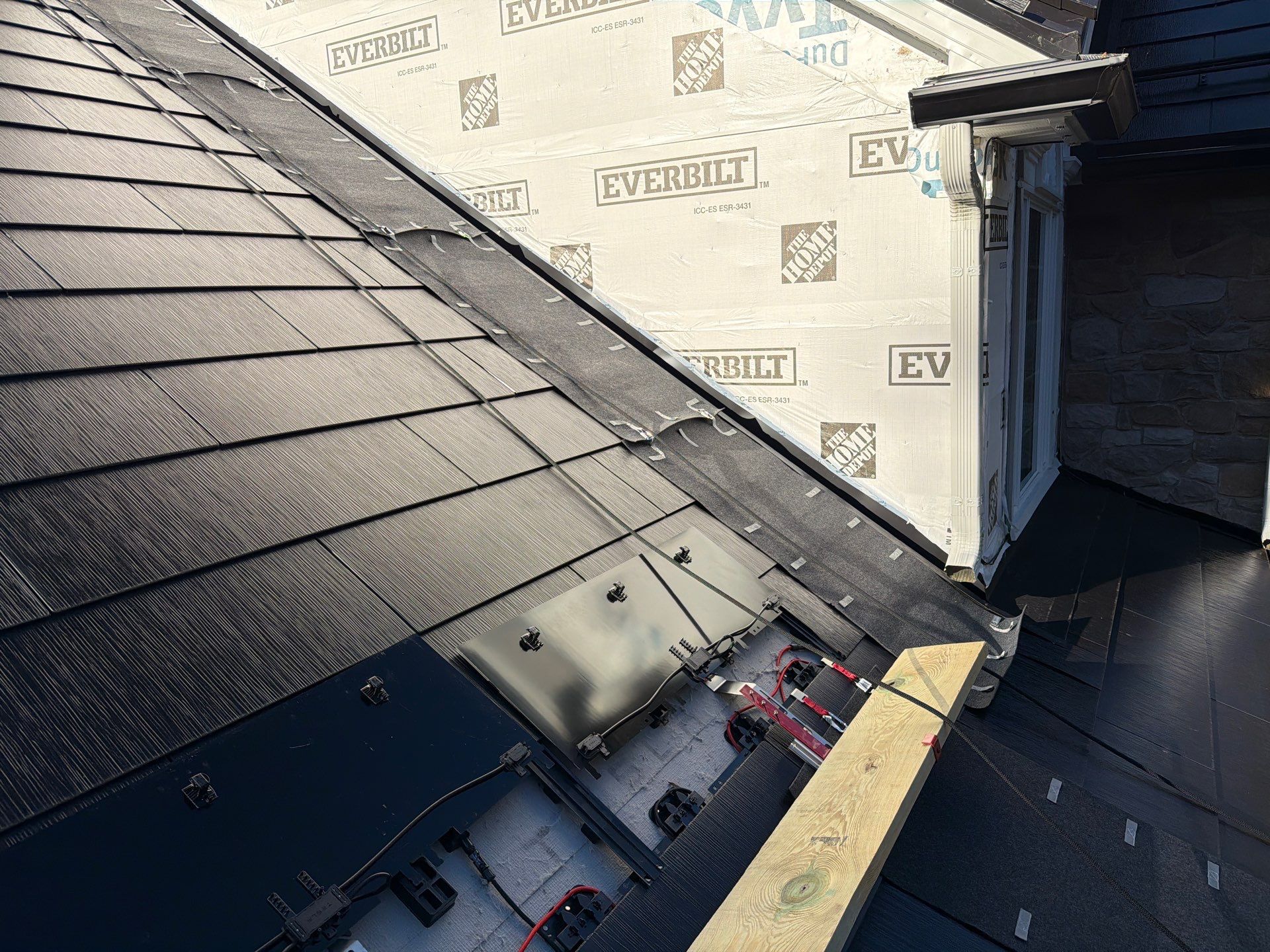 Beautiful James Hardie Siding & Tesla Solar Roof by American Home Contractors