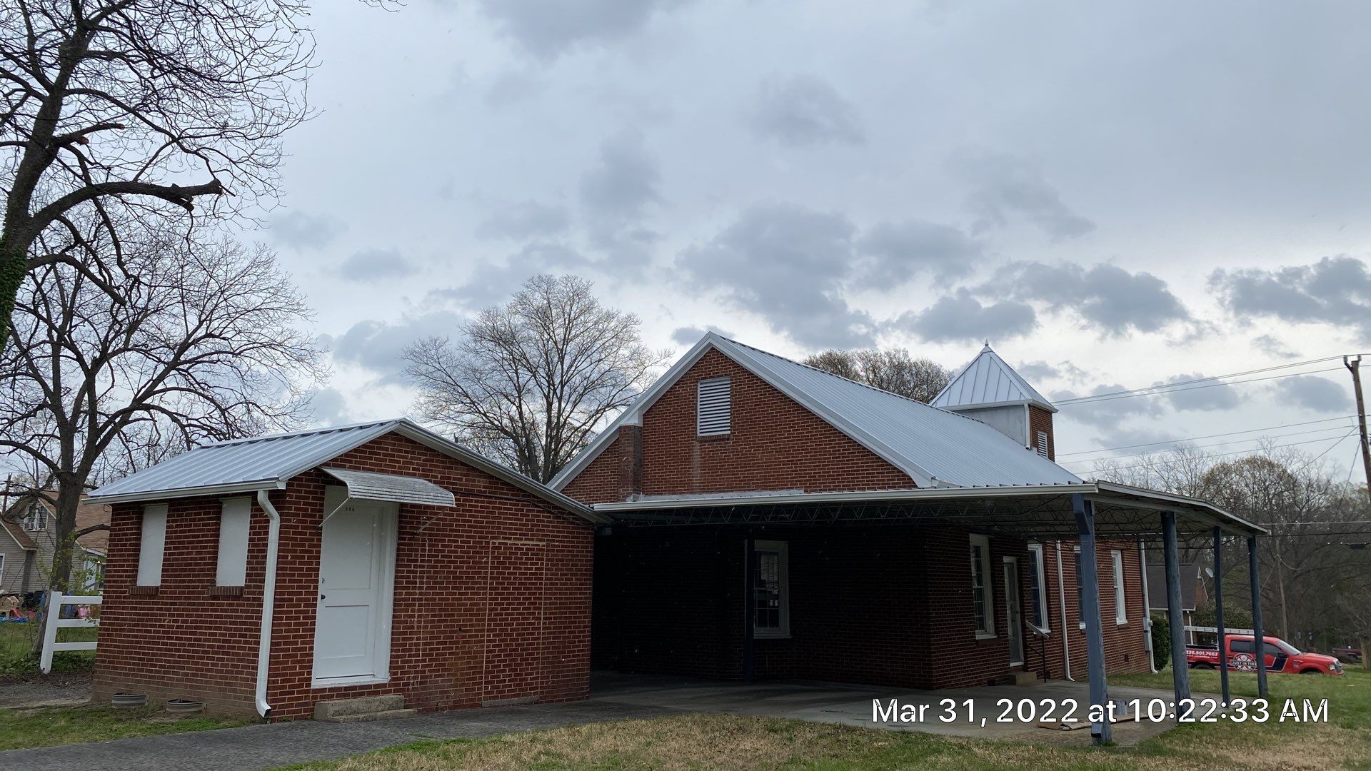 Primitive Baptist Church using Standing Seam Metal by Just In Time Roofing and Restoration