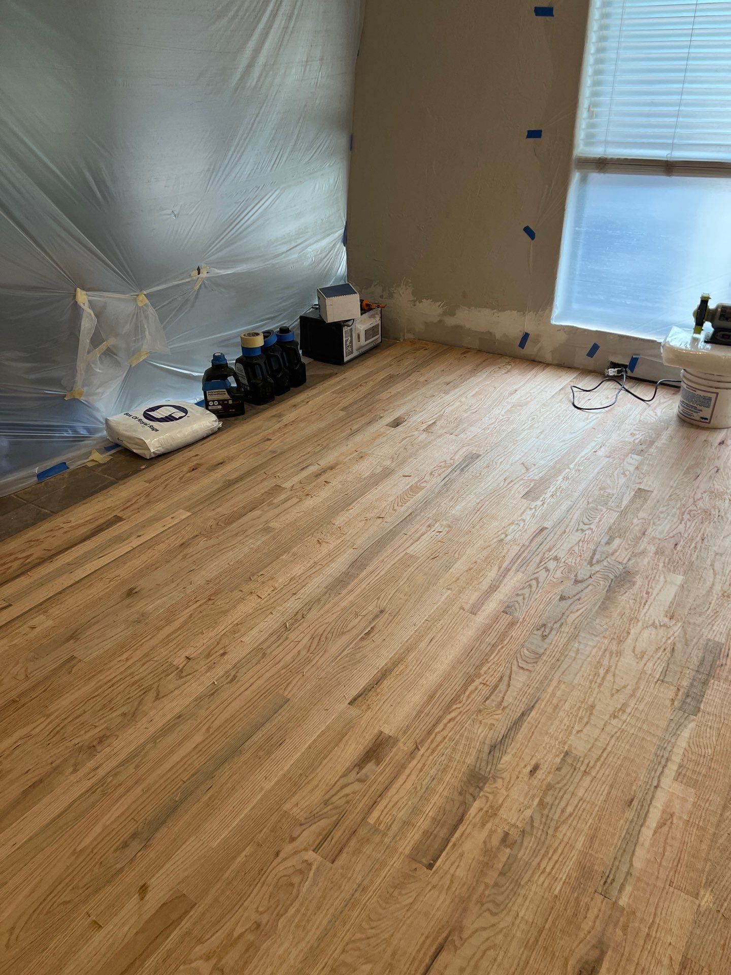 In Progress - Repairing wet Hardwood Floors in Colleyville by Bernard Hardwood Floors