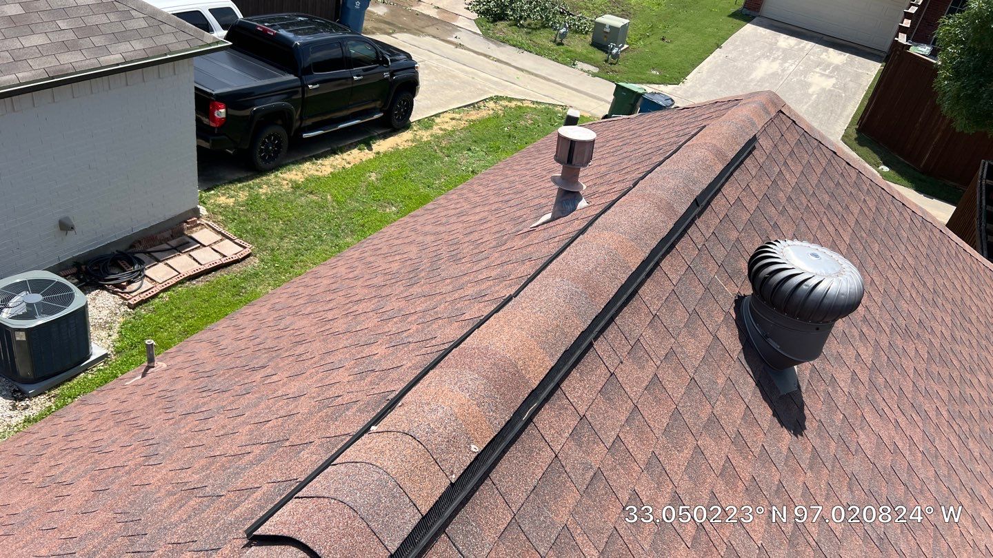 Exterior Makeover Reroof, Gutters and Exterior Paint by Tex-Line Roofing