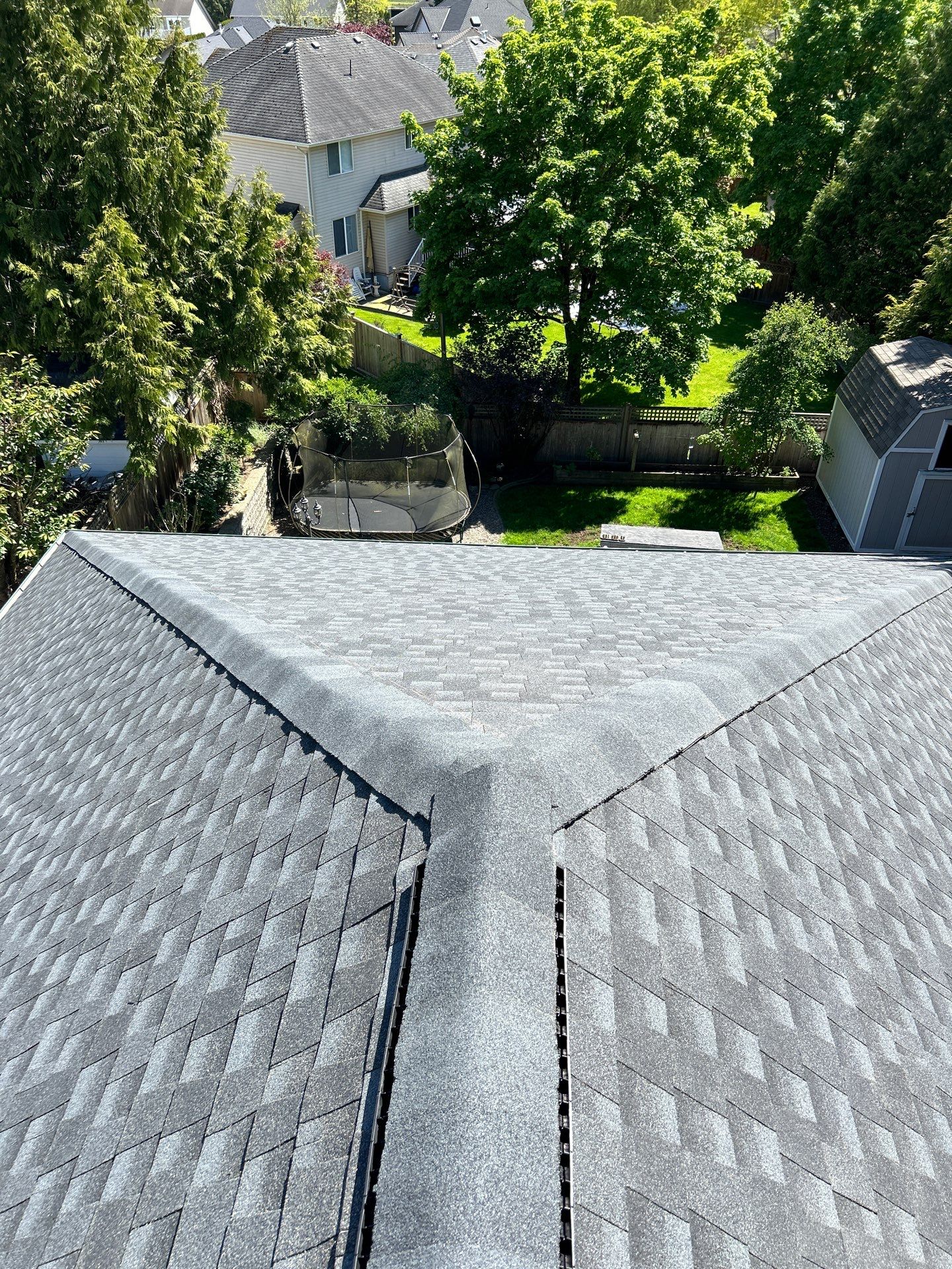 Residential Re-Roof using GAF timberline HDZ Charcoal by Top Notch Roofing Inc