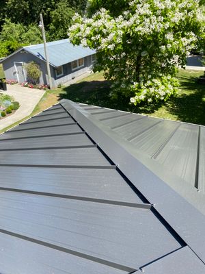 Residential Roofing Installation using 12" Prolok metal