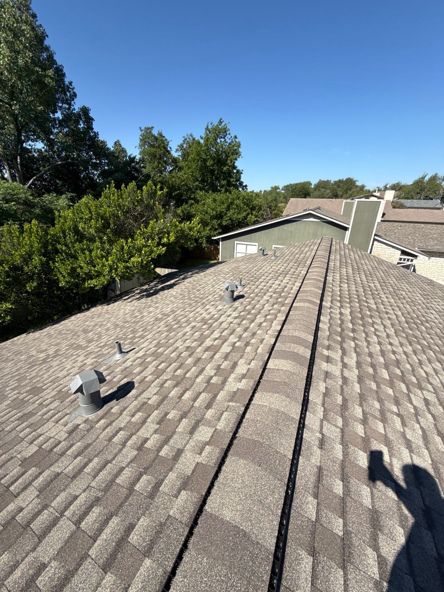 Residential Roof Replacement using GAF - Ultra HDZ - Weathered Wood by Action Exteriors Austin