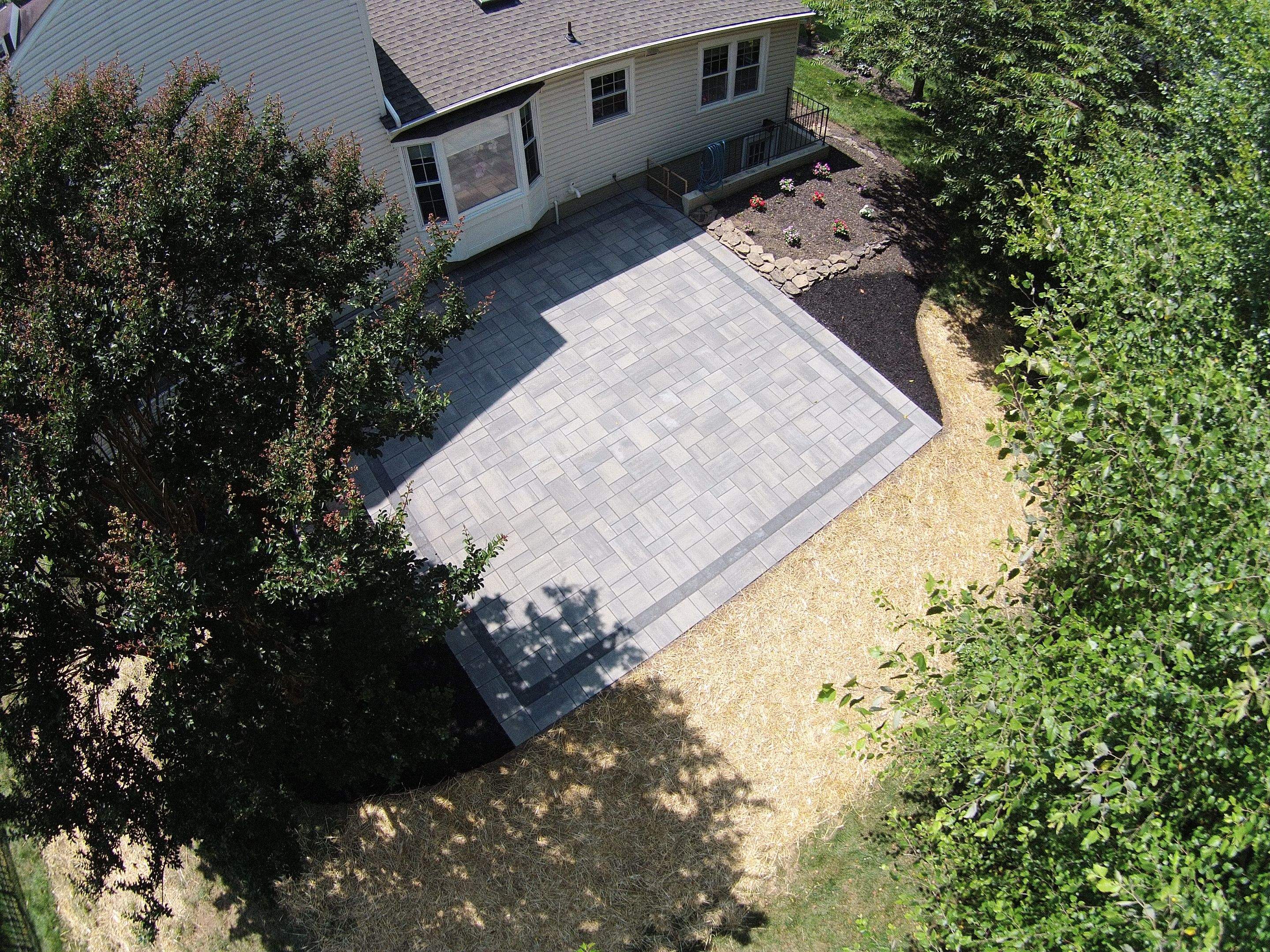 Backyard Transformation using Techo-Bloc Pavers by The Smet Companies, LLC