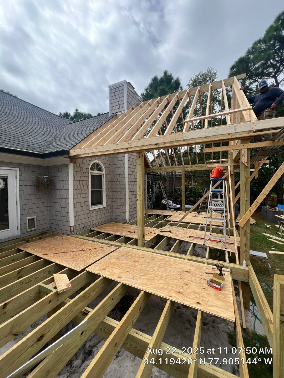 Back Porch Addition in Beau Rivage by RGR Construction and Roofing, LLC