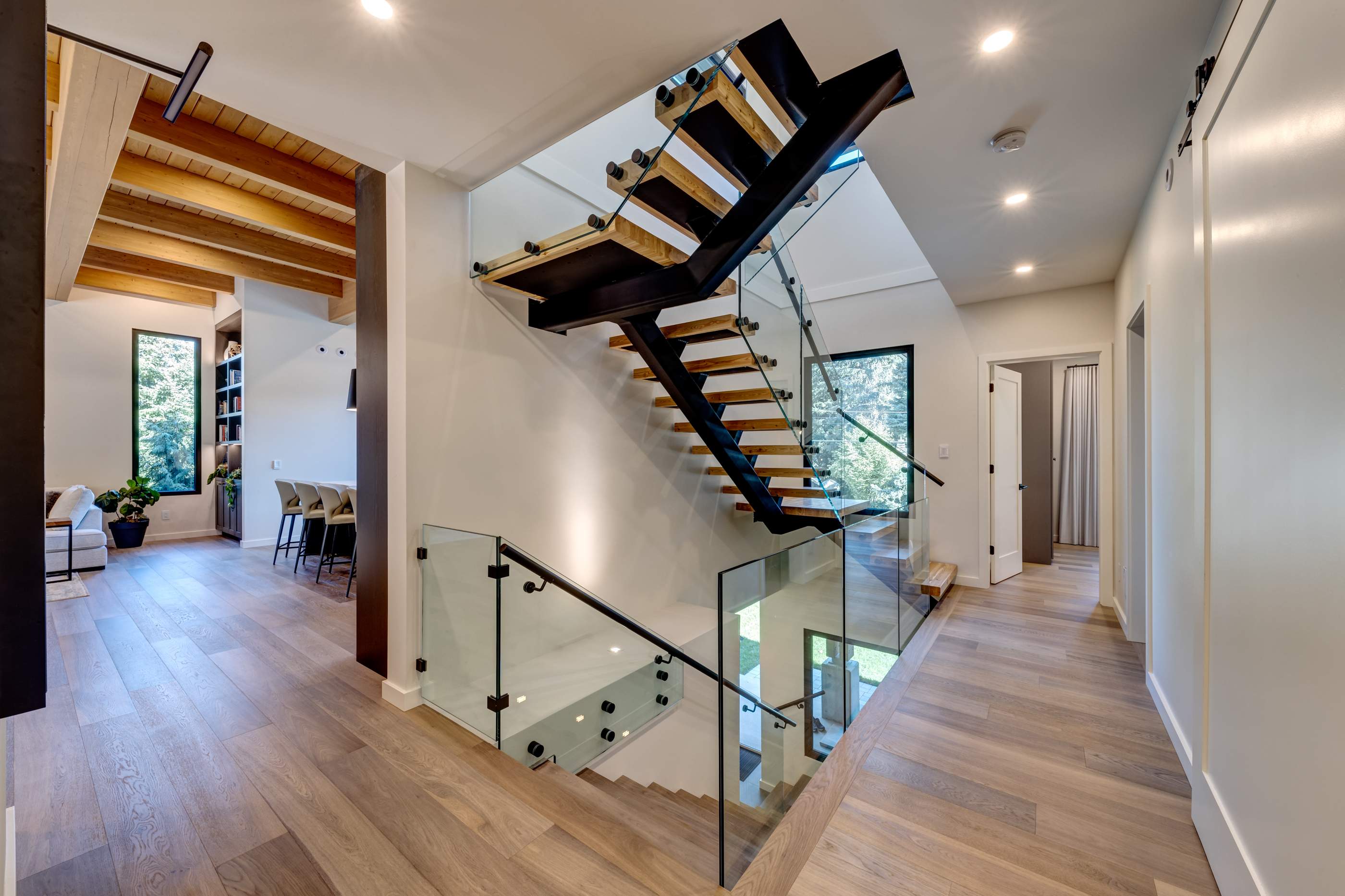 White Gold Residence – Interior & Exterior Painting + Wood Finishing- Whistler by Top Coats Professional Painting