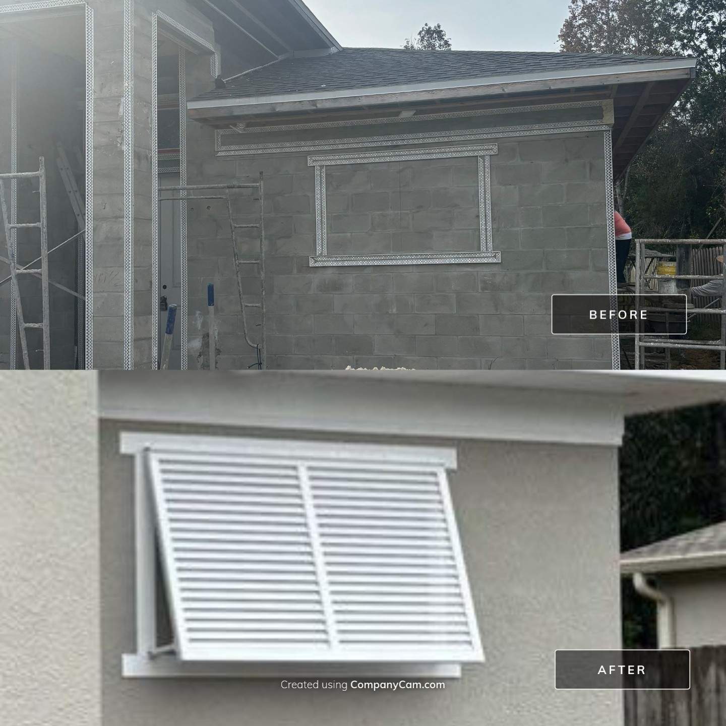 Bahama Shutter in Signal White  by Smart Guard Shutters